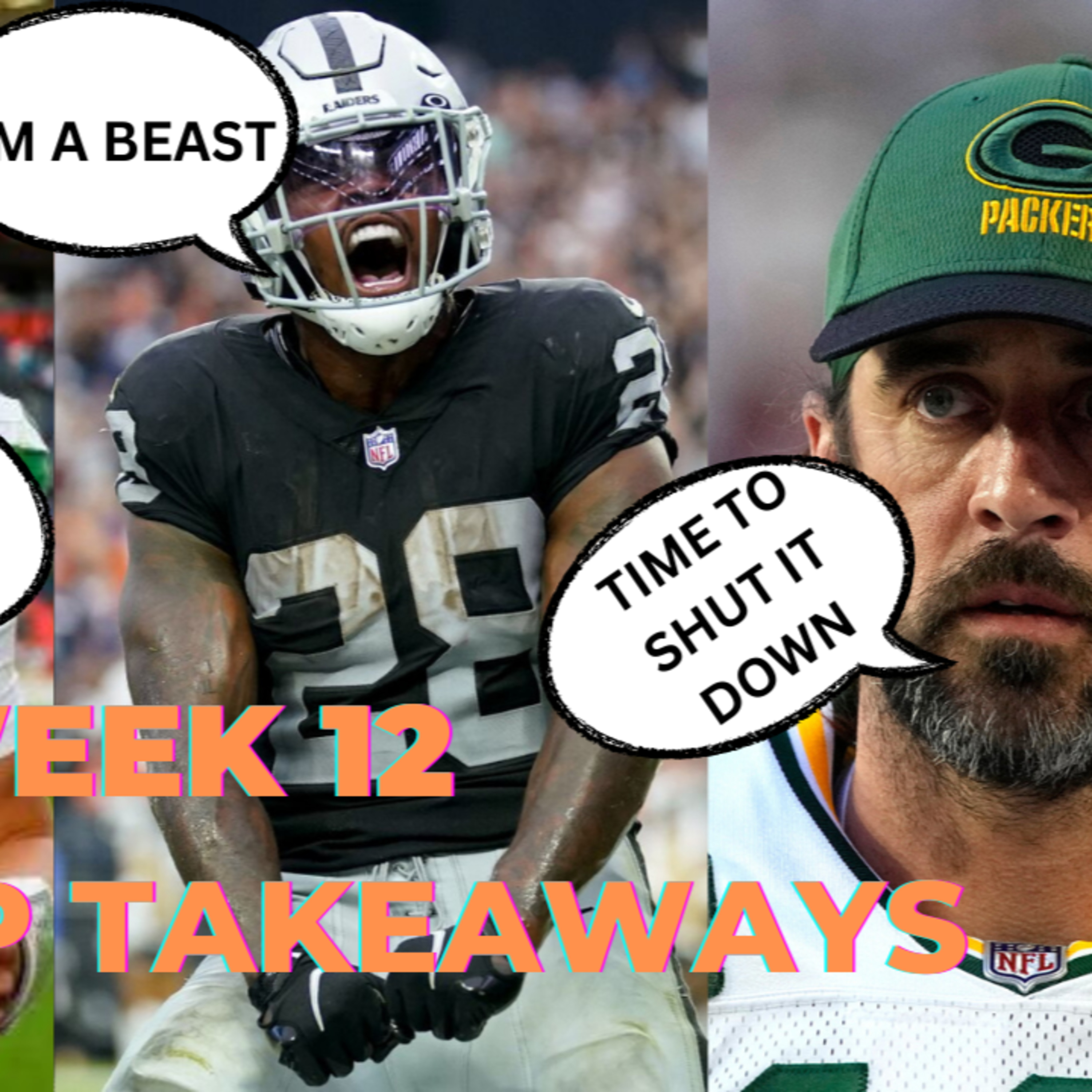Aaron Rodgers to the bench, Jacobs is a beast, Patrick MVP Mahomes episode artwork