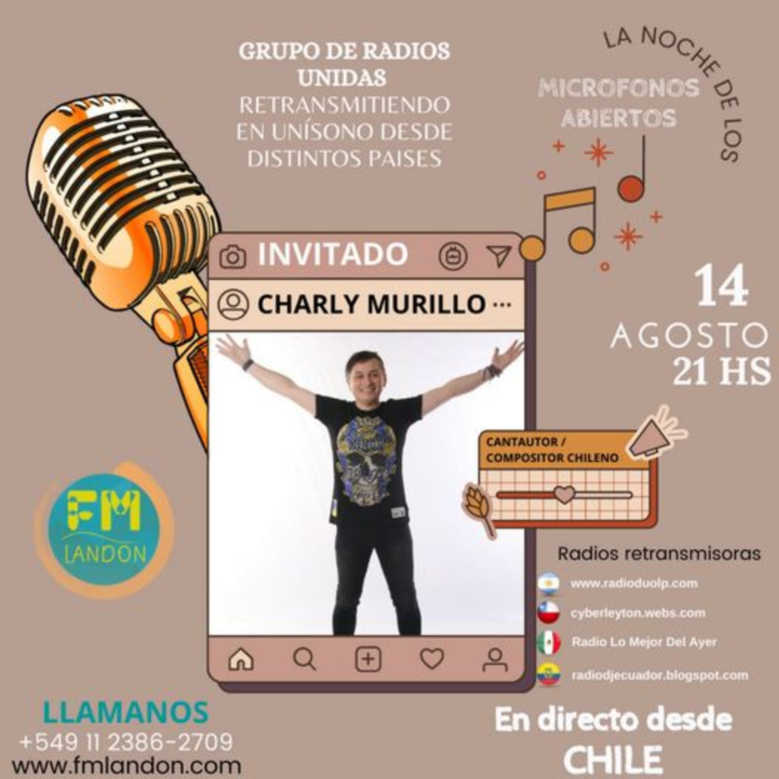 LA NOCHE DE MICROFONOS ABIERTOS CON Charly Murillo  episode artwork