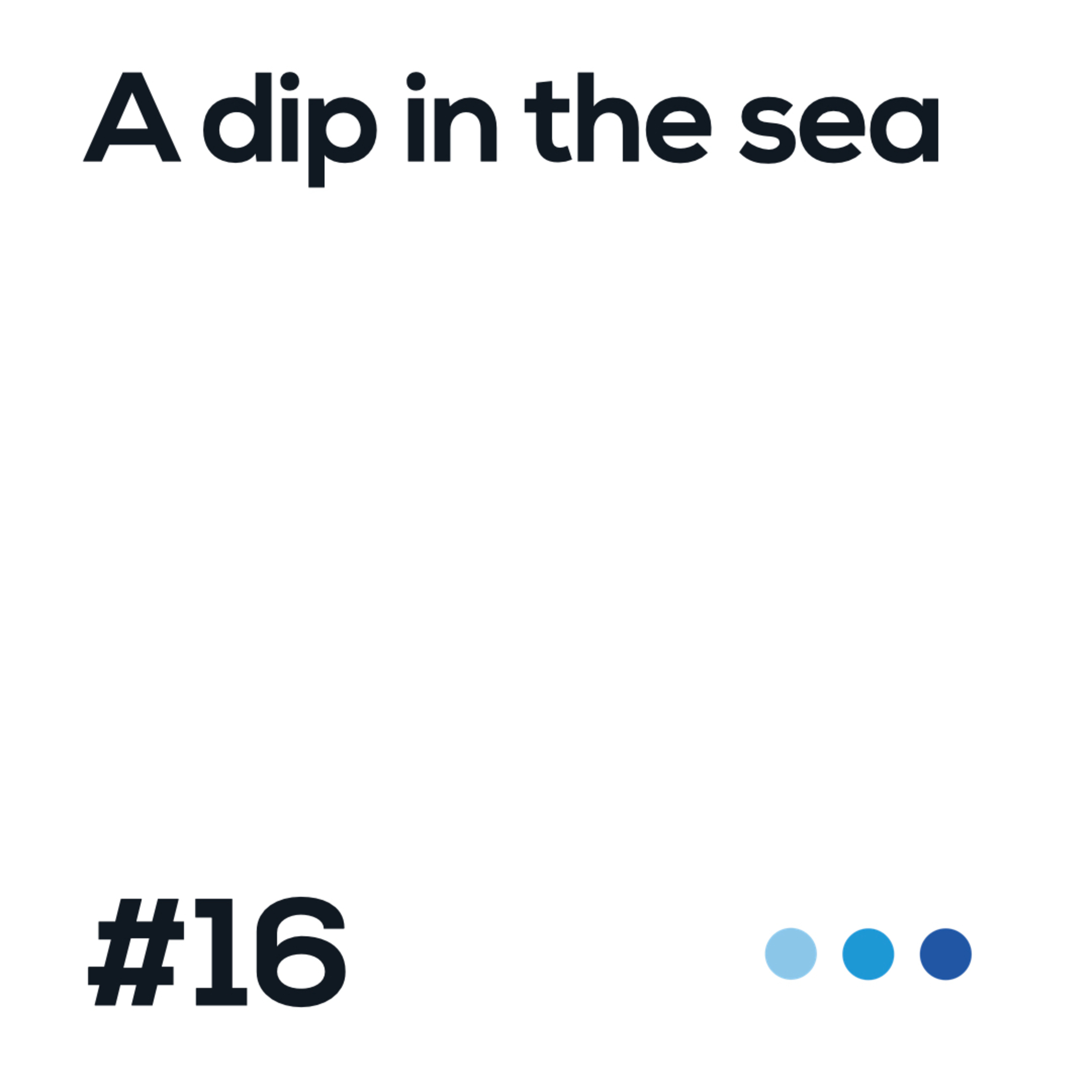 16. A dip in the sea