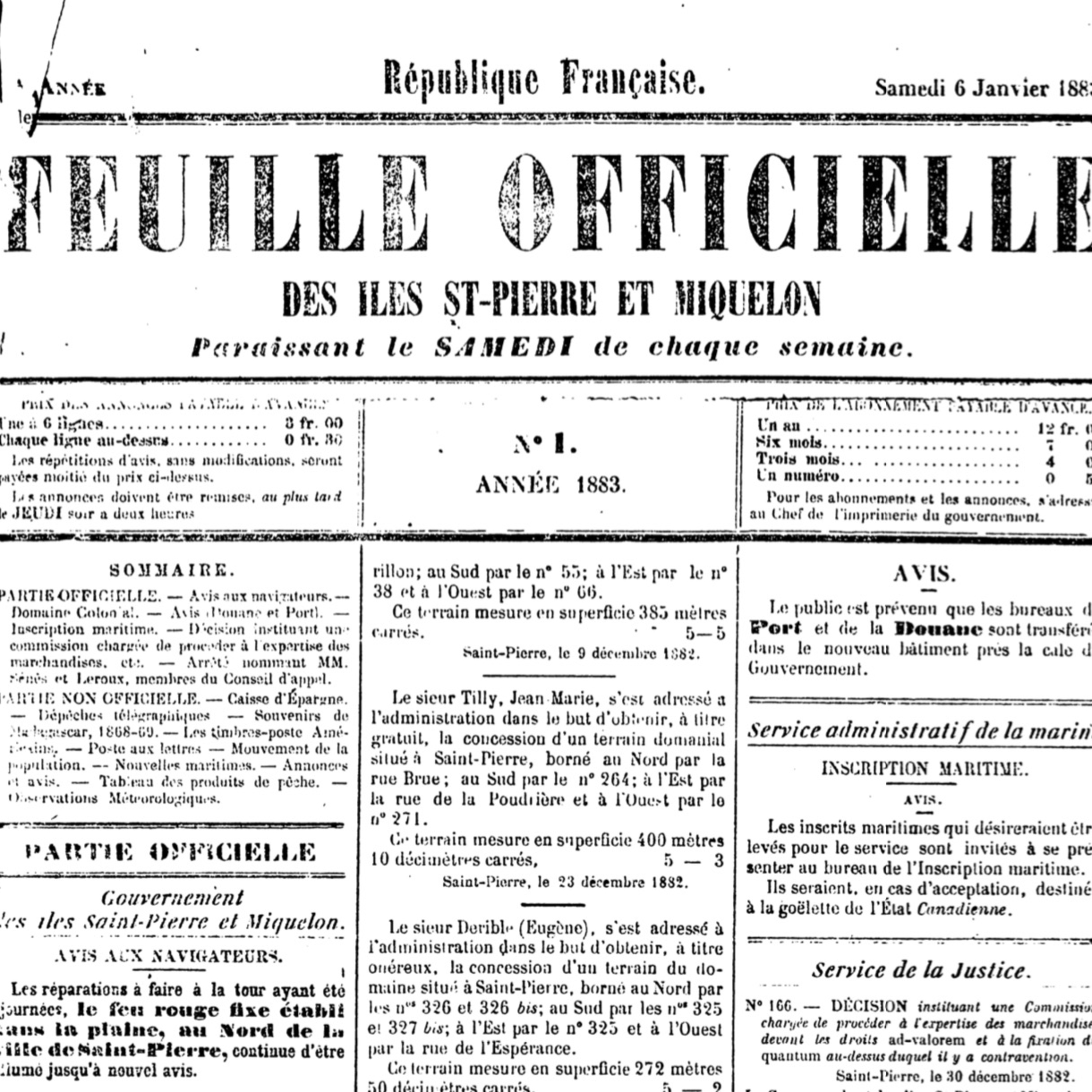 Le Grand Colombier : Histoire de Saint-Pierre-et-Miquelon