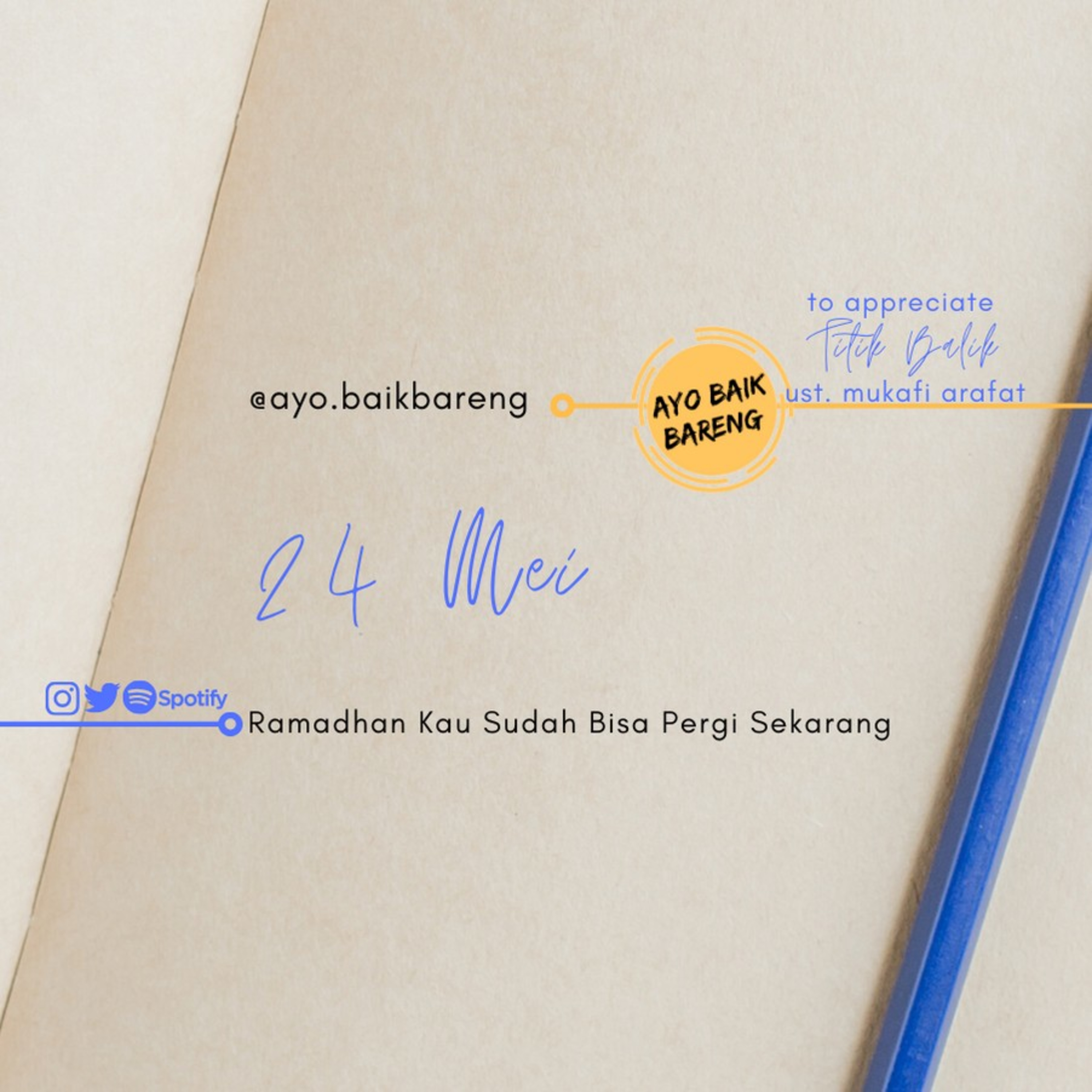 🎧 [24 Mei] Ramadhan, Kau Sudah Bisa Pergi Sekarang  episode artwork