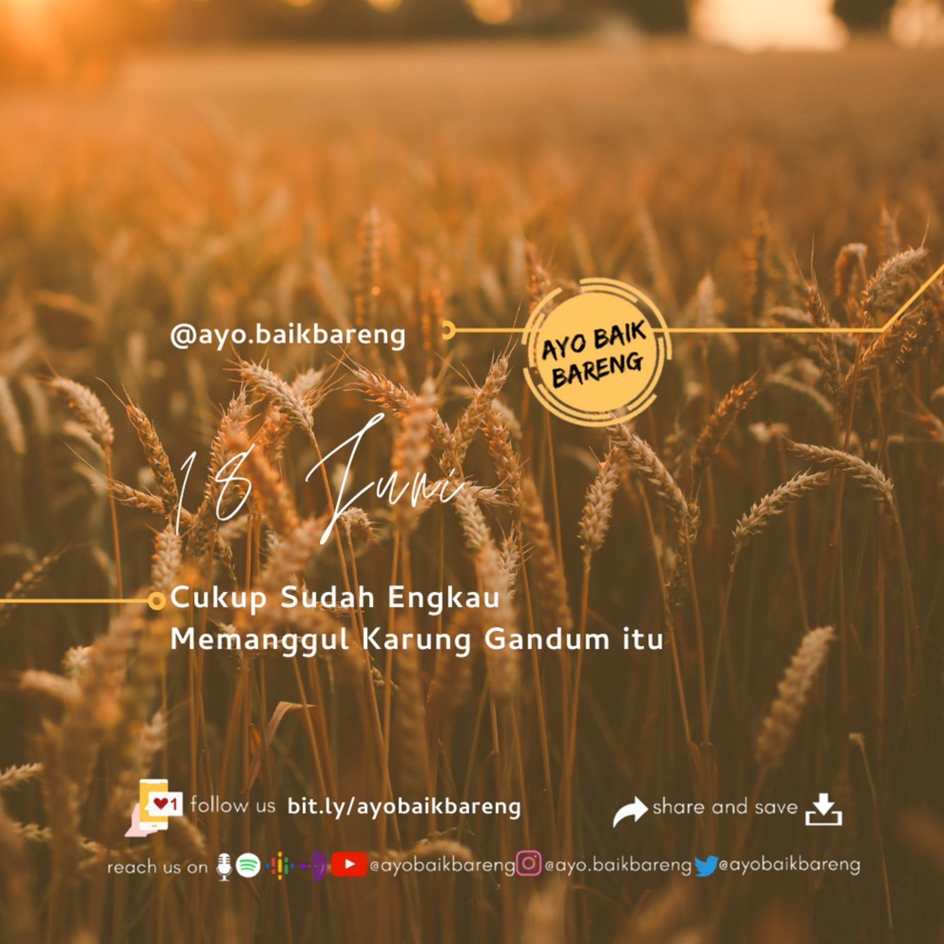 🎧 [18 Juni] | Cukup Sudah Engkau Memanggul Karung Gandum itu
 episode artwork