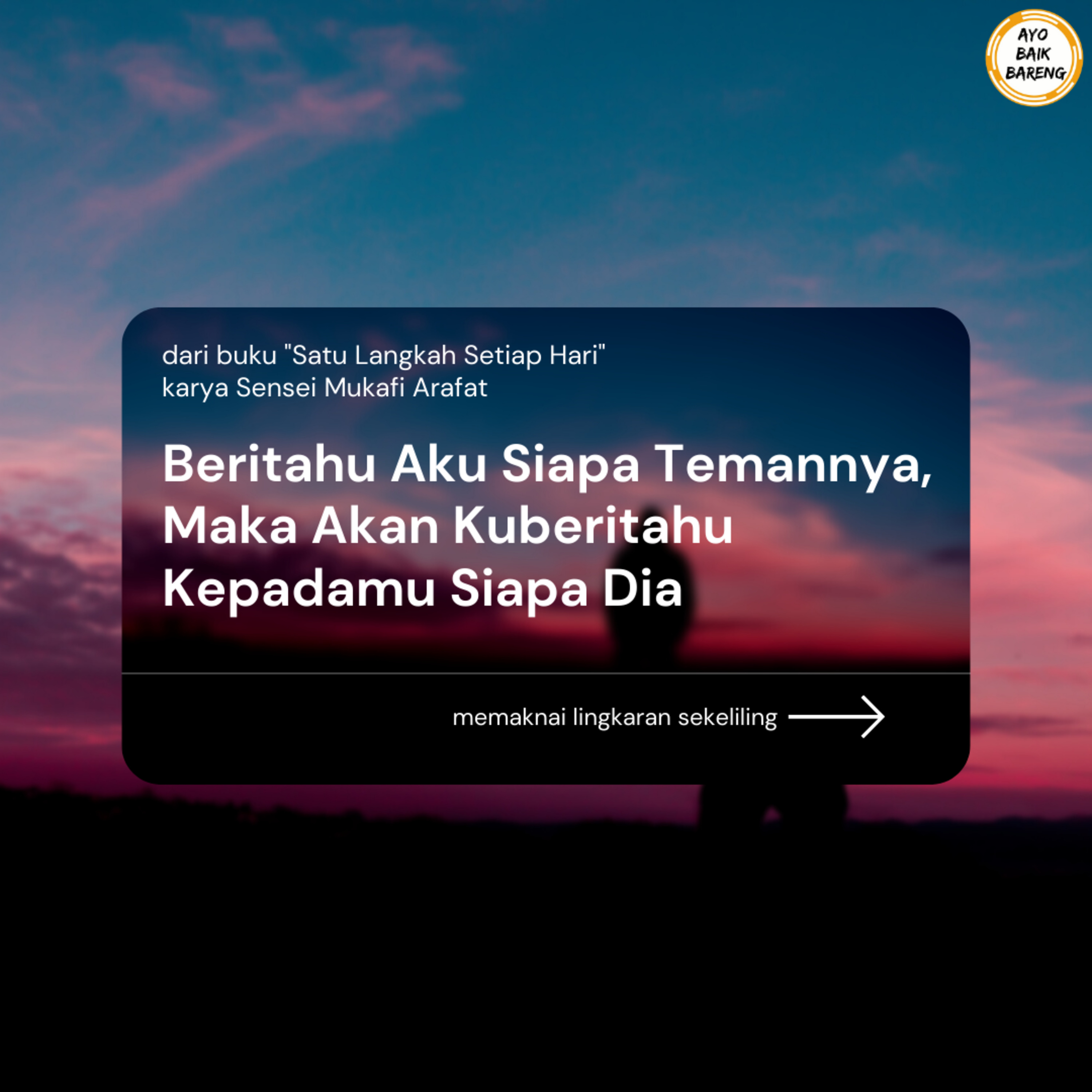 🎧 [14 November] | Beritahu Aku Siapa Temannya, Maka Akan Kuberitahu Kepadamu Siapa Dia episode artwork