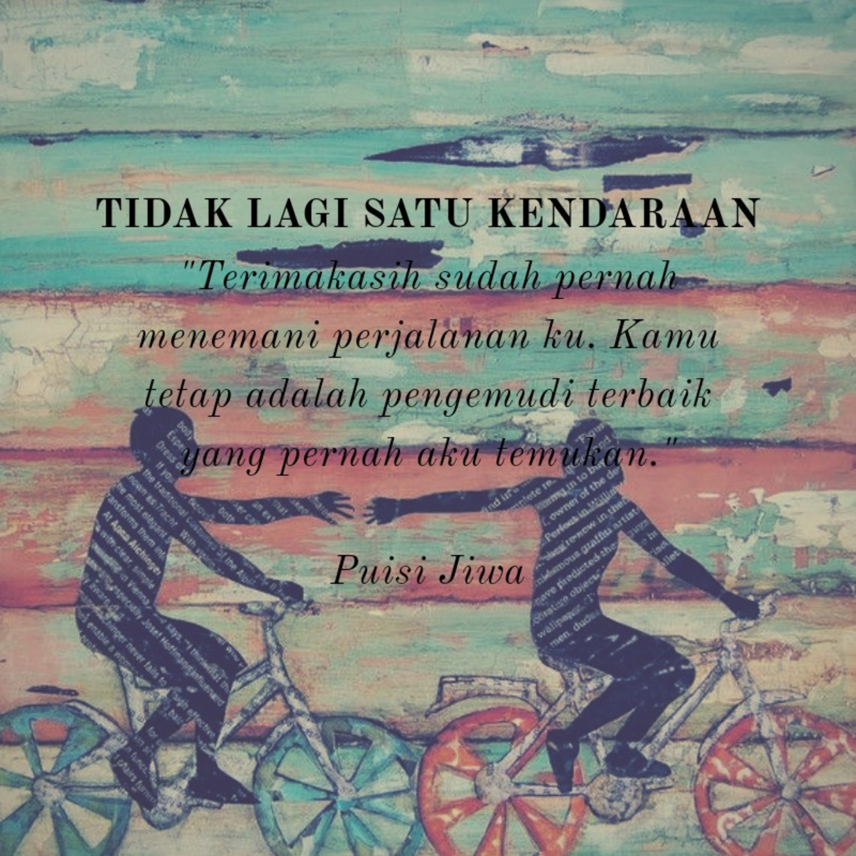Tidak Lagi Satu Kendaraan