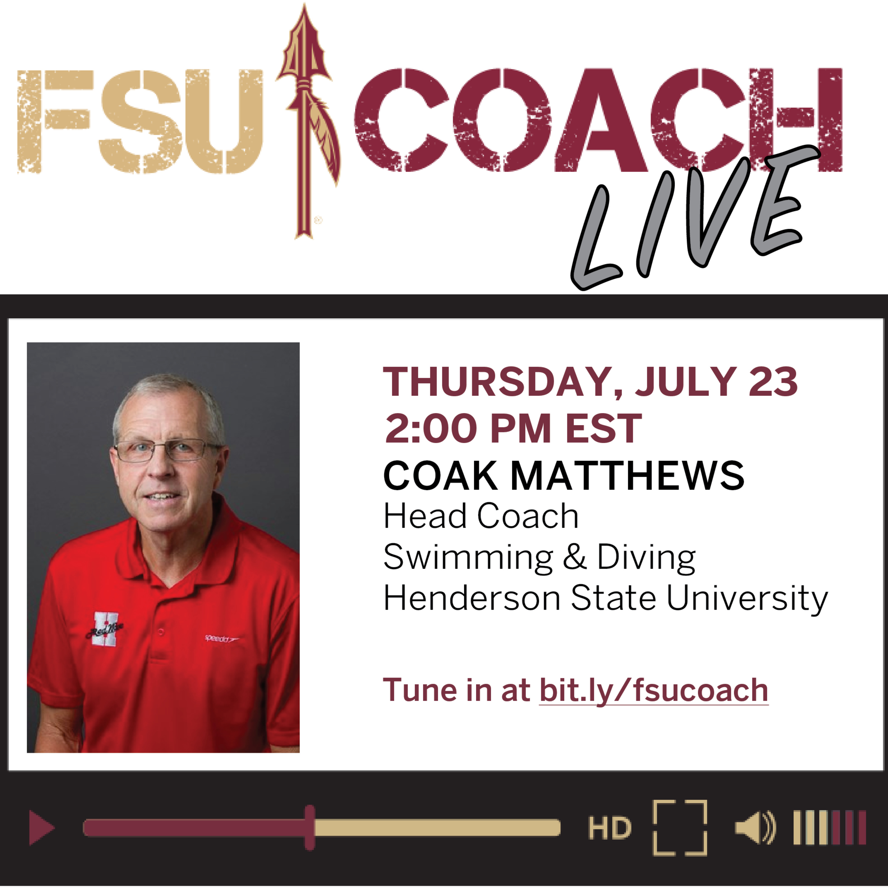 FSU COACH Live: Interviews with Coaches and Sports Professionals