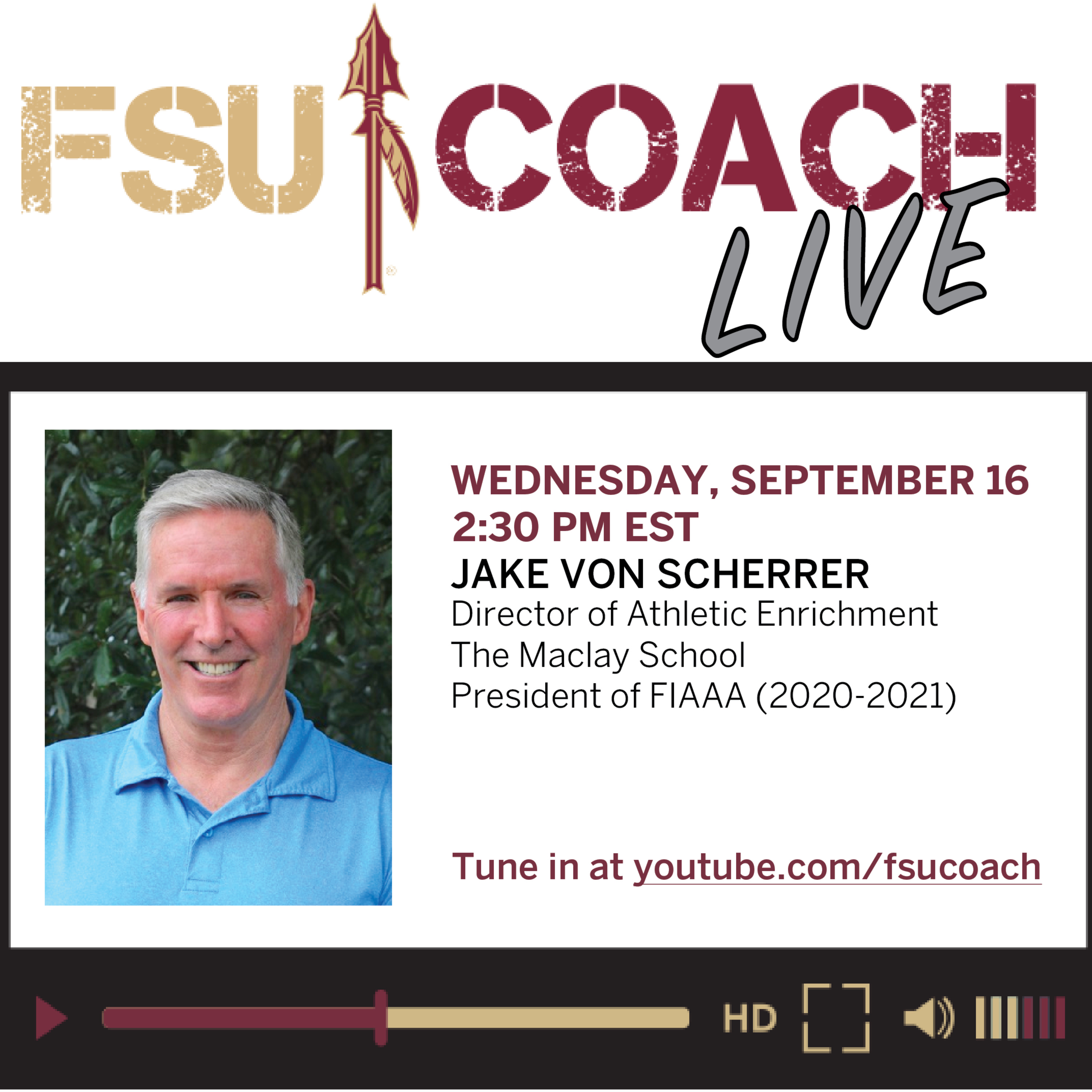 FSU COACH Live: Interviews with Coaches and Sports Professionals