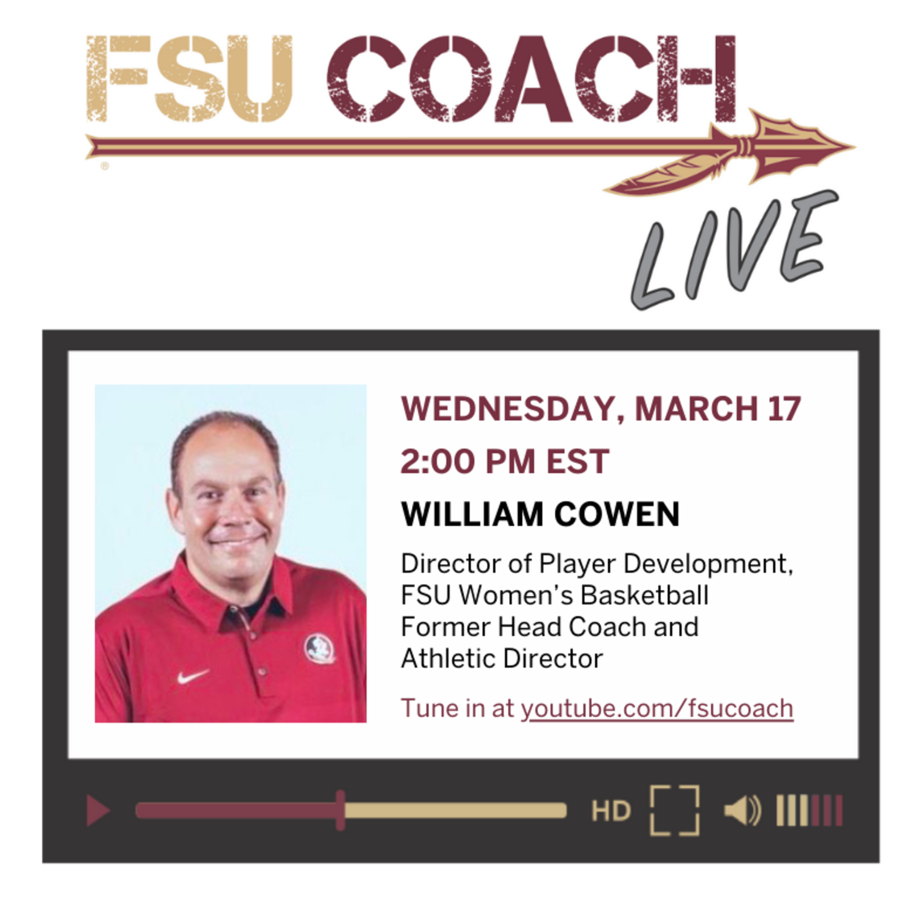 FSU COACH Live: Interviews with Coaches and Sports Professionals