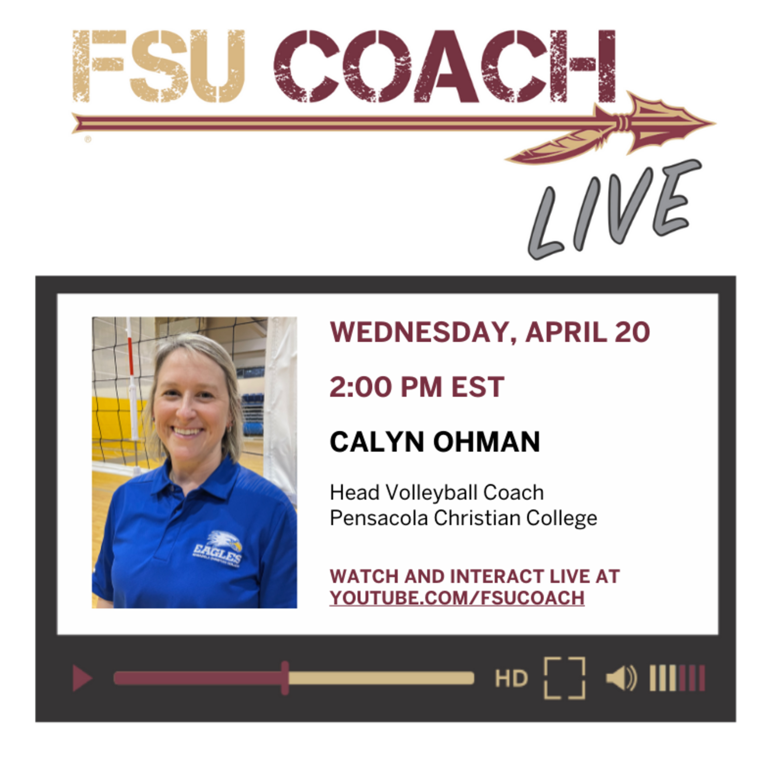 Interview with Calyn Ohman, Head Women's Volleyball Coach, Pensacola Christian College episode artwork