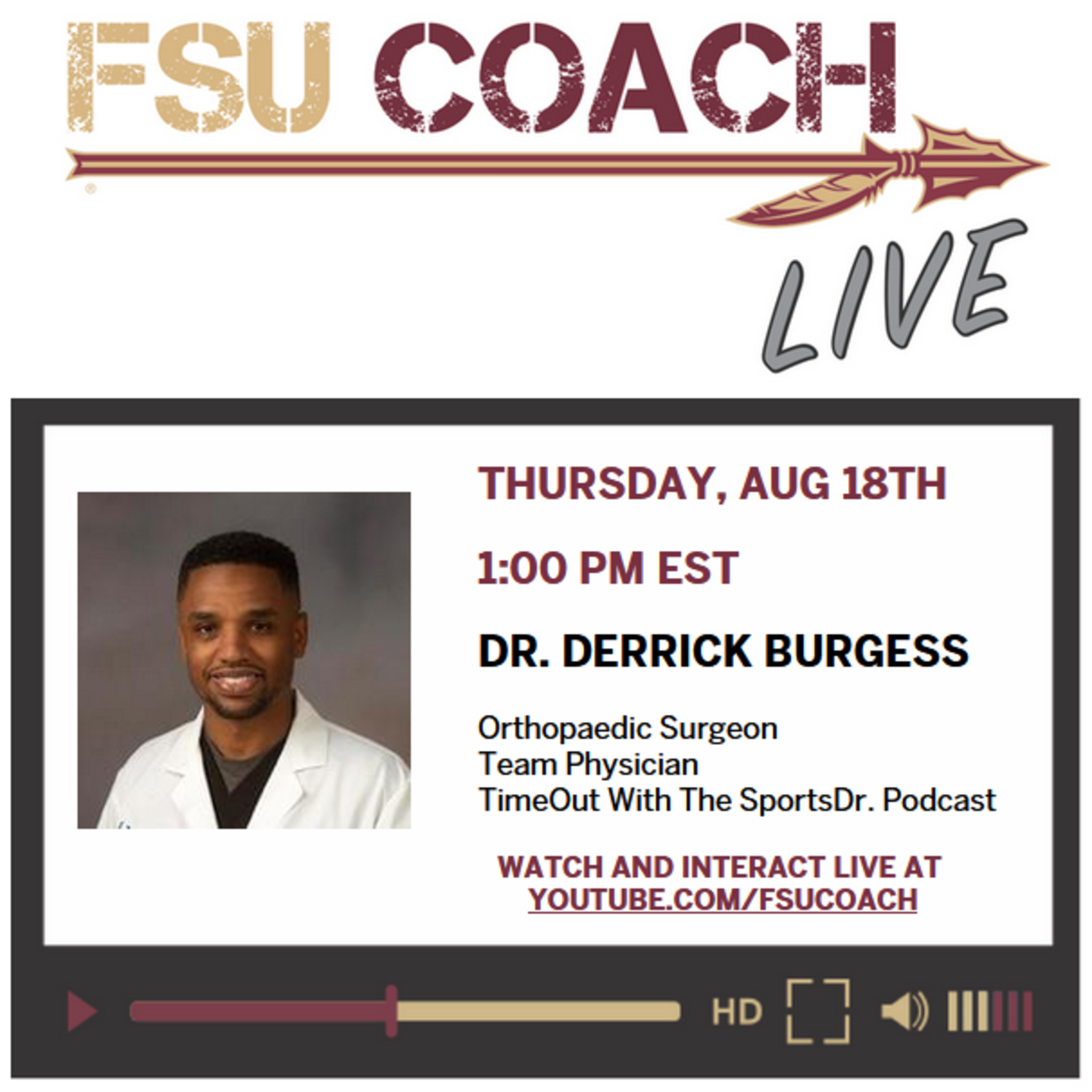 Interview with Dr. Derrick Burgess, Orthopaedic Surgeon and Team Physician