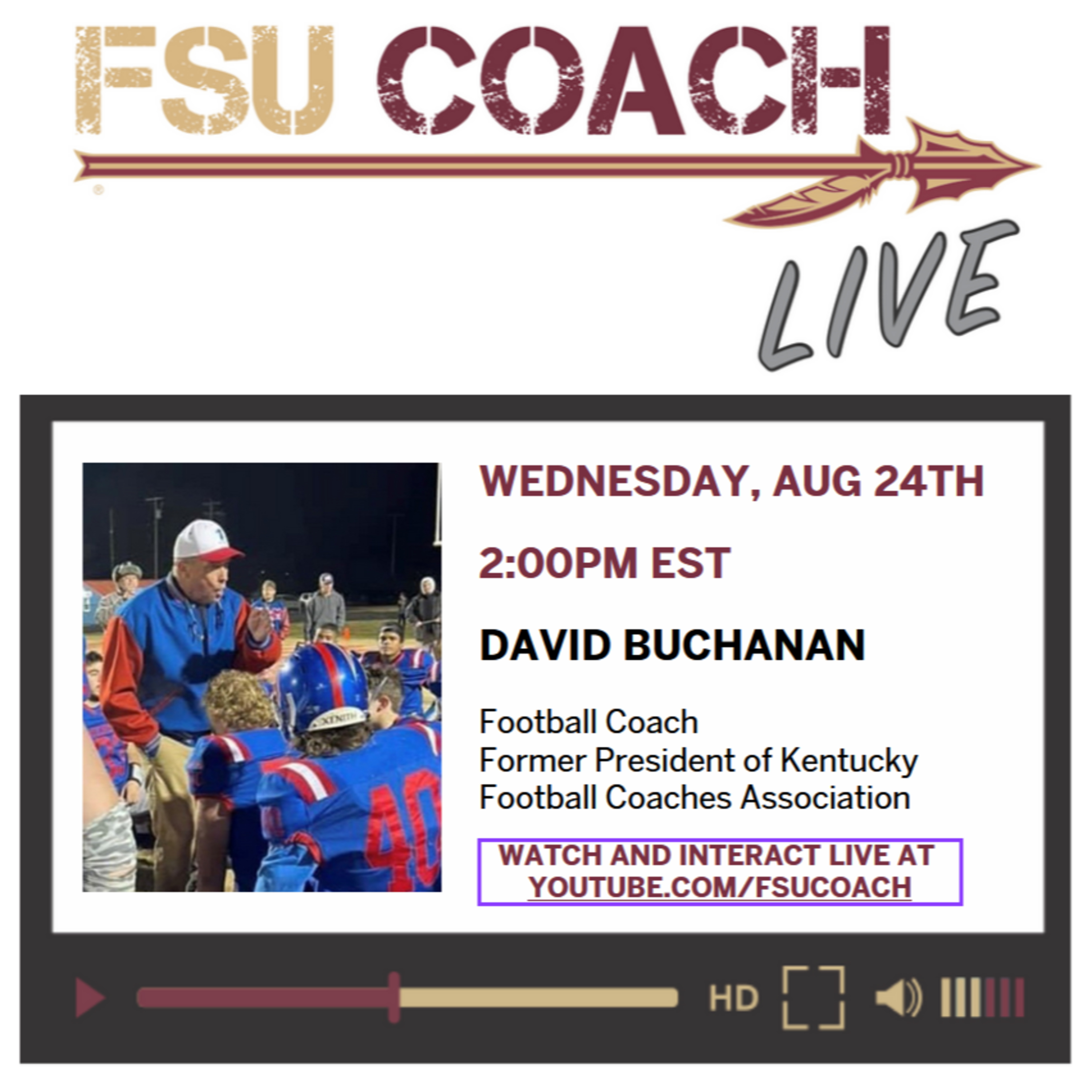Interview with David Buchanan, Coach & Former President of the Kentucky Football Coaches Association episode artwork