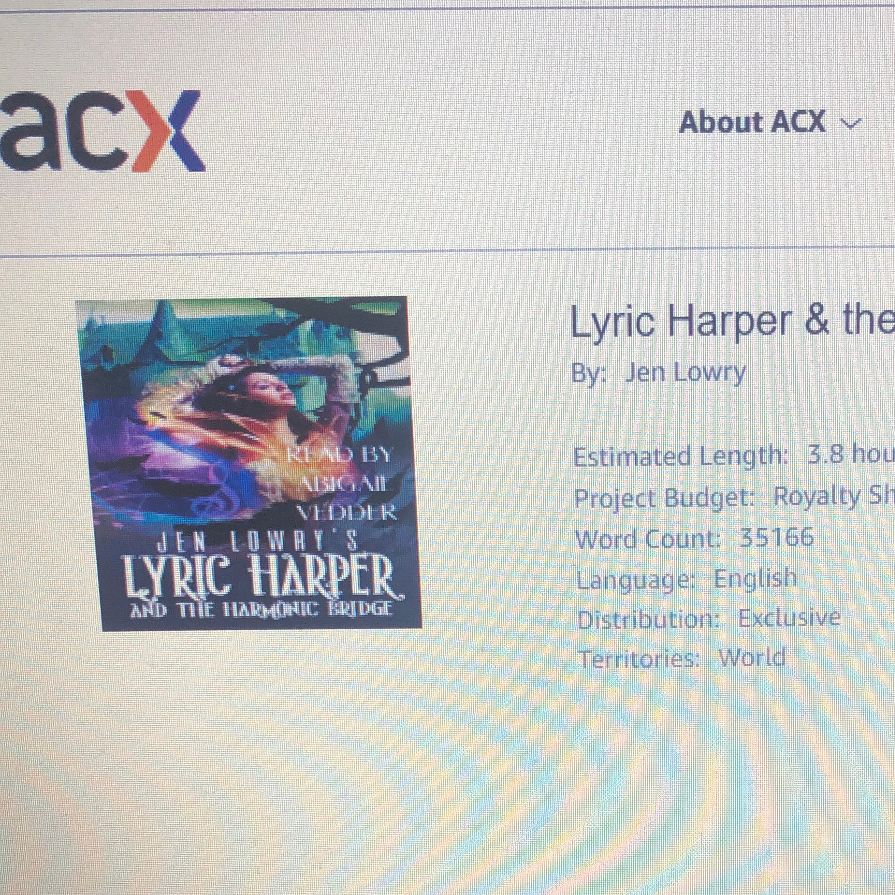ACX Updates!!! Getting Closer to Audio!  episode artwork