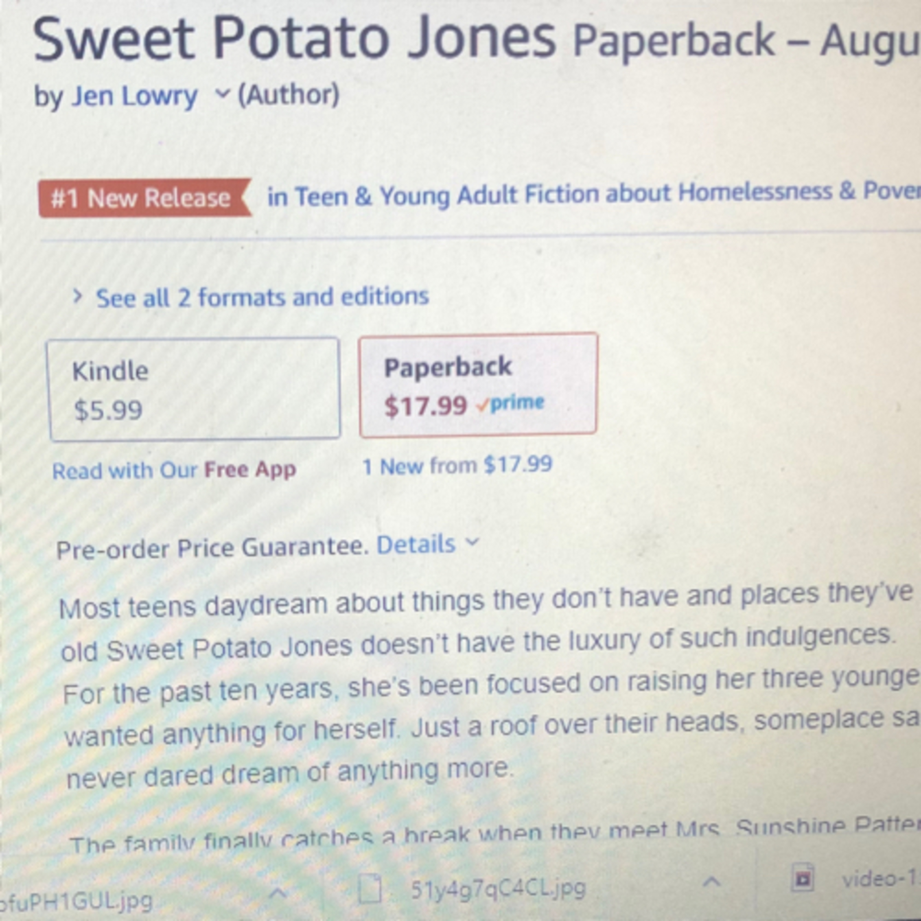 Sweet Potato Jones (YA Contemporary Fiction) on Preorder - 3 Weeks of Bestselling Rankings  episode artwork