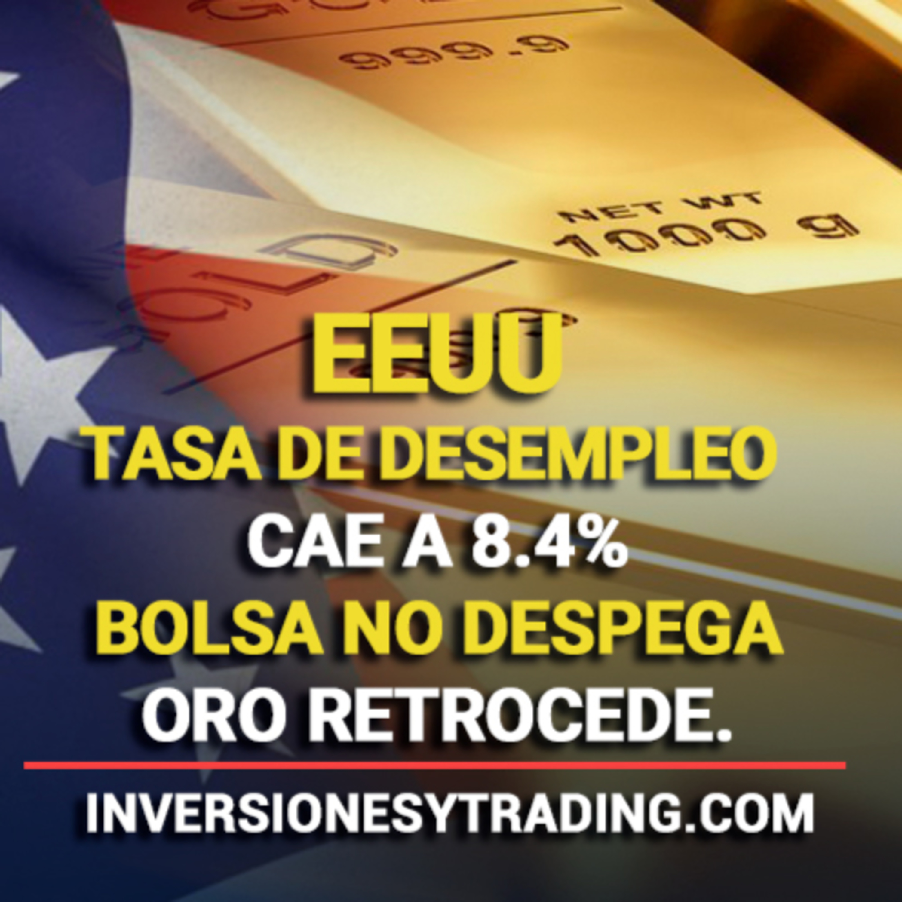 📈 Noticias y Análisis del Mercado Financiero de Hoy Viernes 4 Septiembre 2020 - Pre-Mercado Americano - La Tasa de desmpleo en EEUU cae a 8.4% pero la Bolsa Americana no logra despegar. Oro Retrocede episode artwork