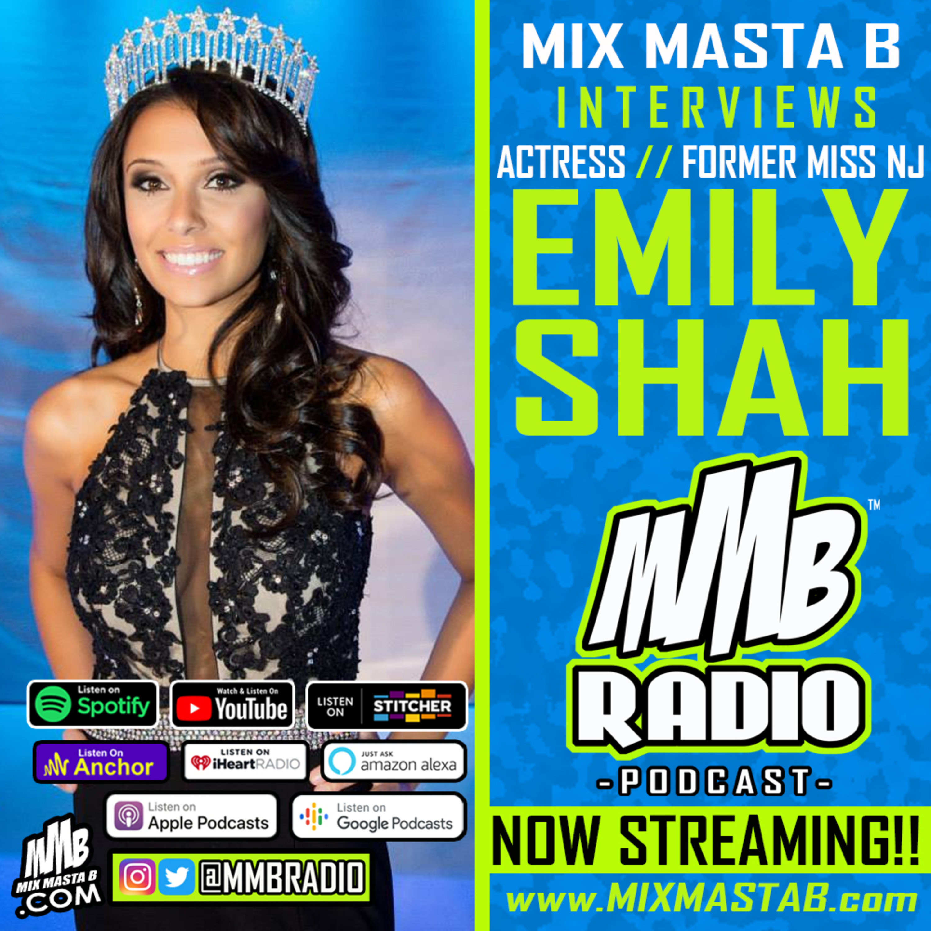 Mix Masta B Interviews 2014 Miss New Jersey Emily Shah On MMB Radio  episode artwork