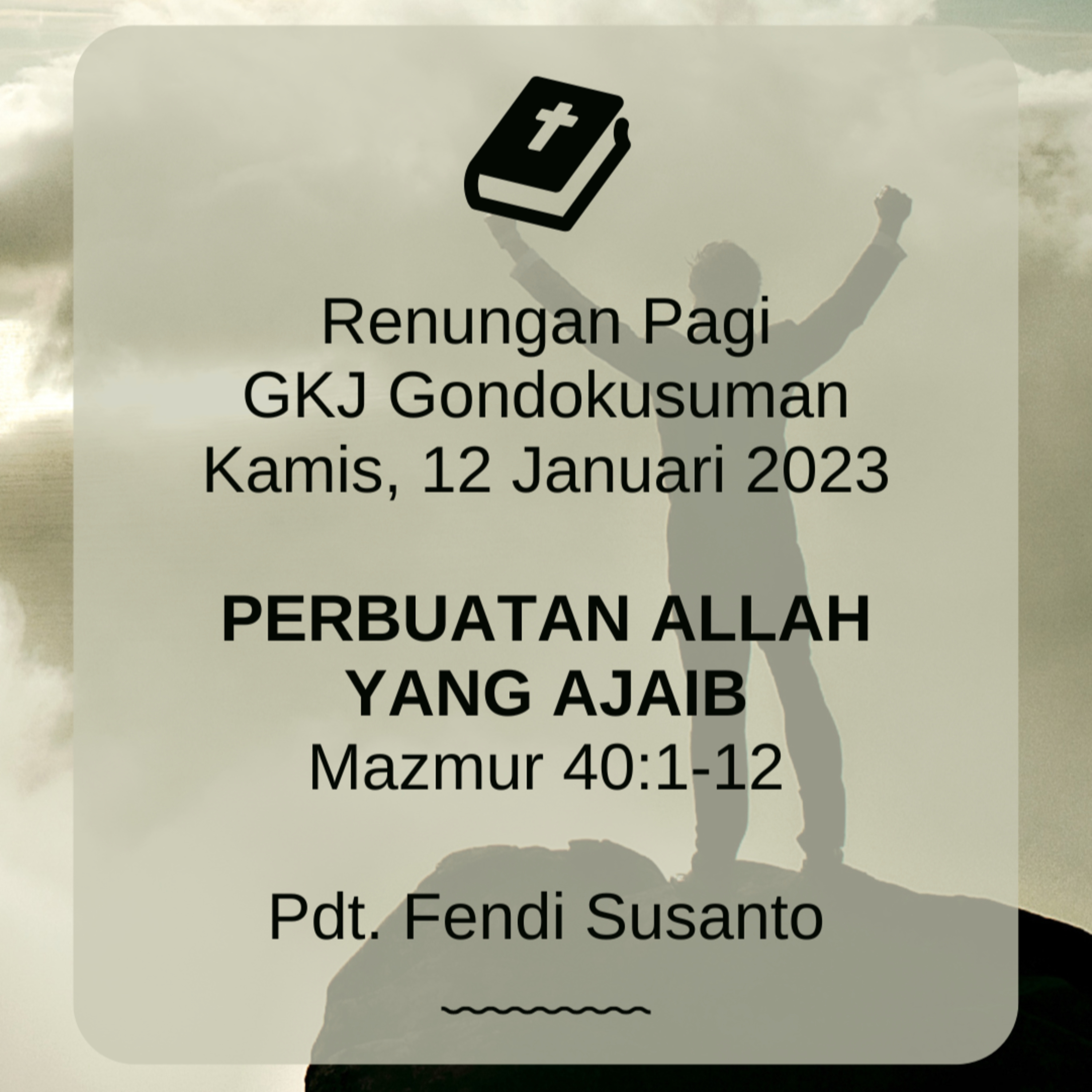 Renungan Pagi Kamis, 12 Januari 2023 episode artwork