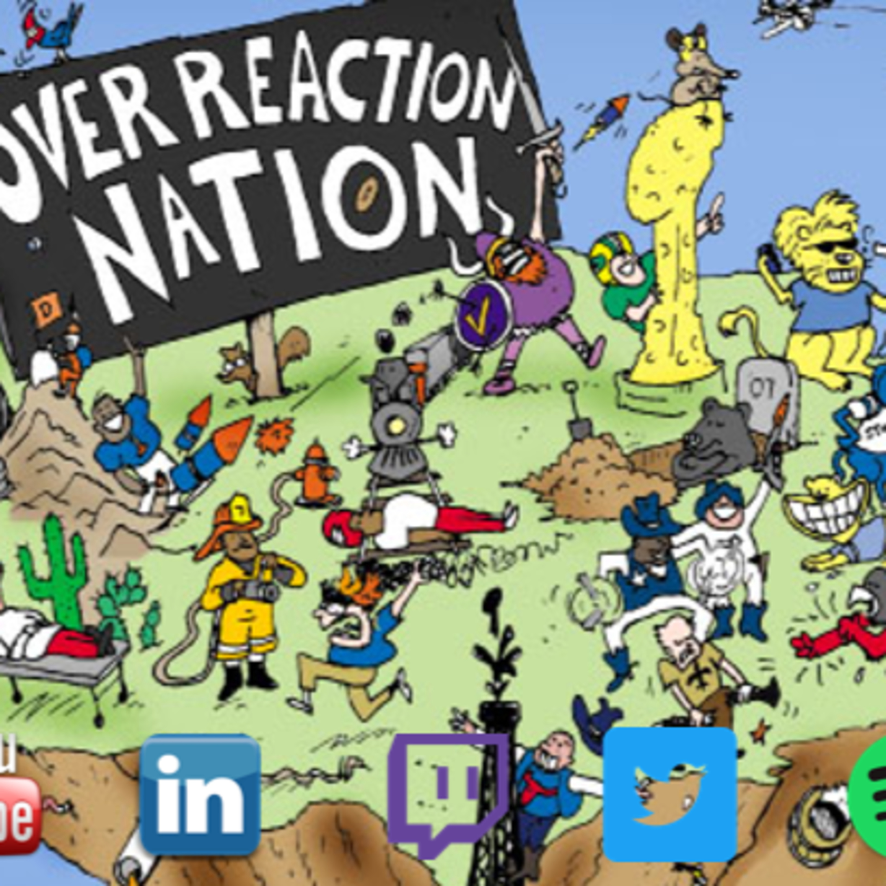 Episode 297 Media Mashup; Overreaction Nation episode artwork