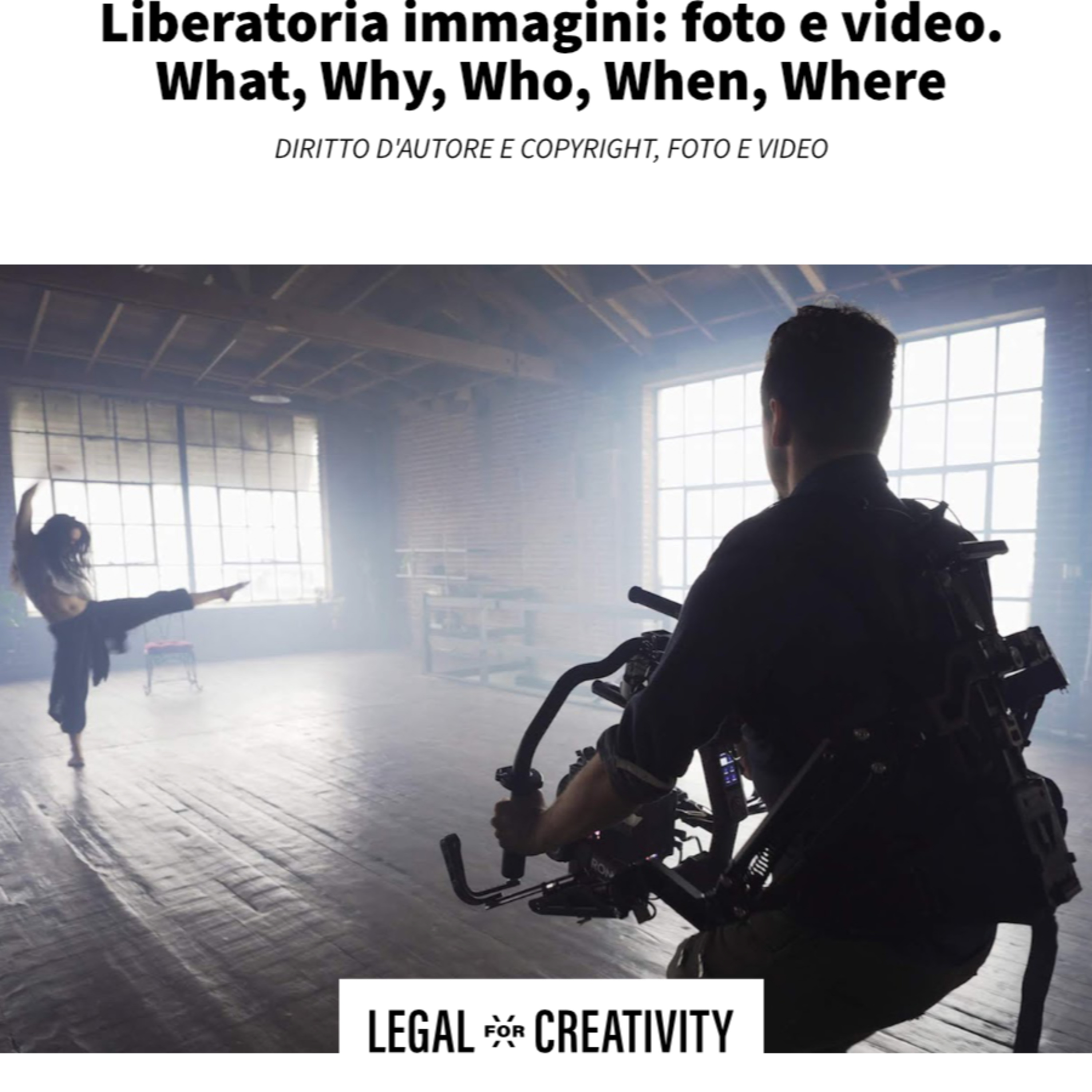 Legal For Creativity - Diritto per creativi