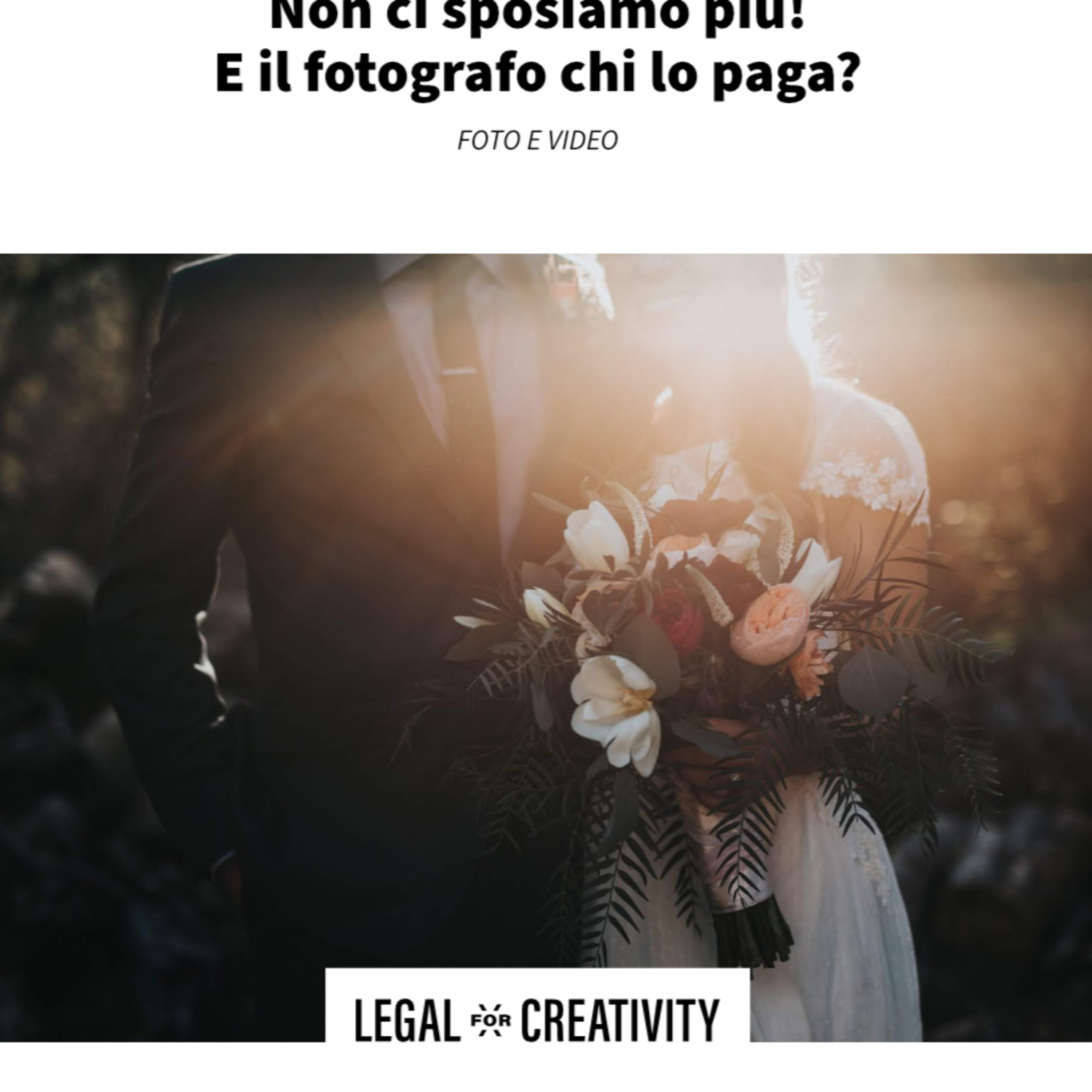 Legal For Creativity - Diritto per creativi
