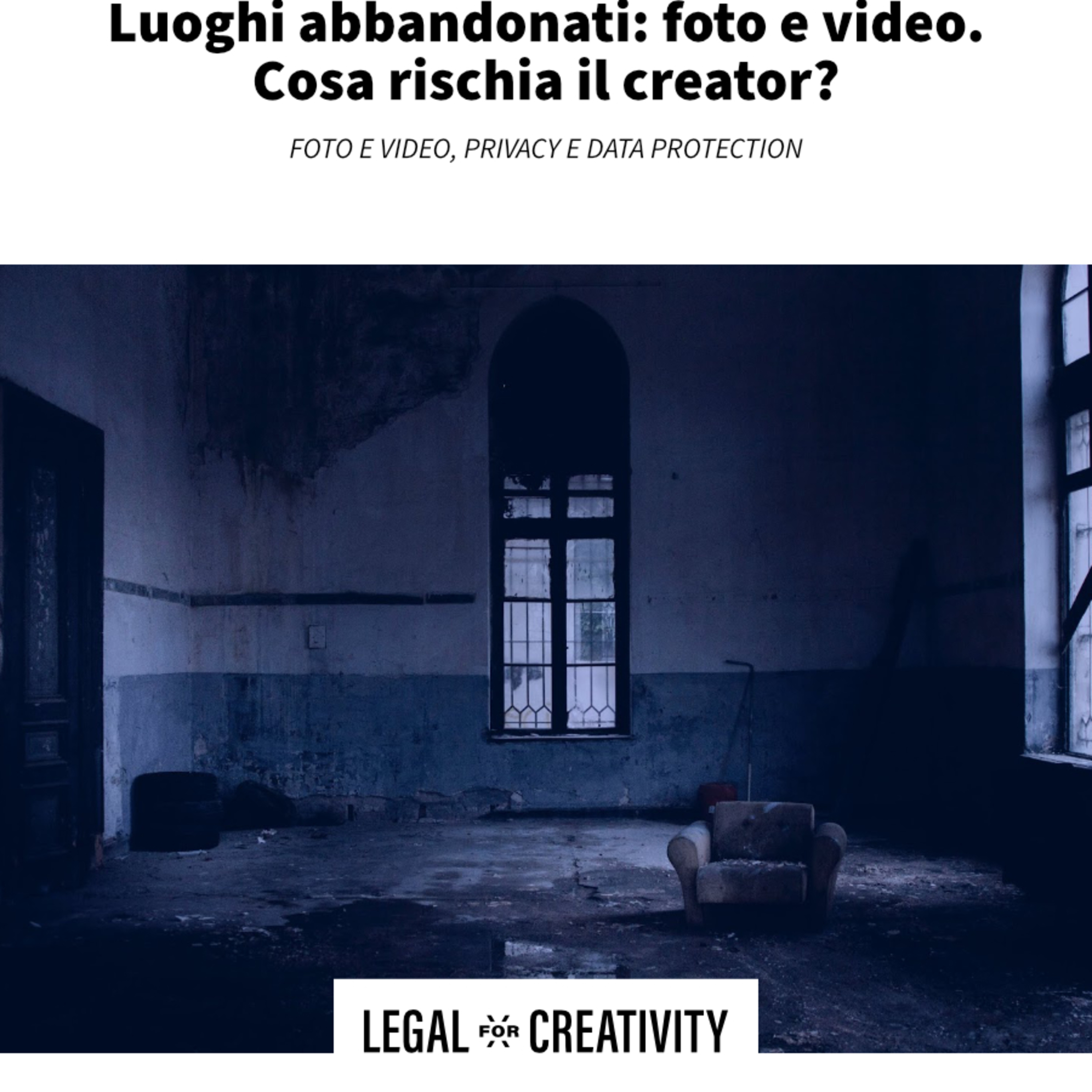 Legal For Creativity - Diritto per creativi