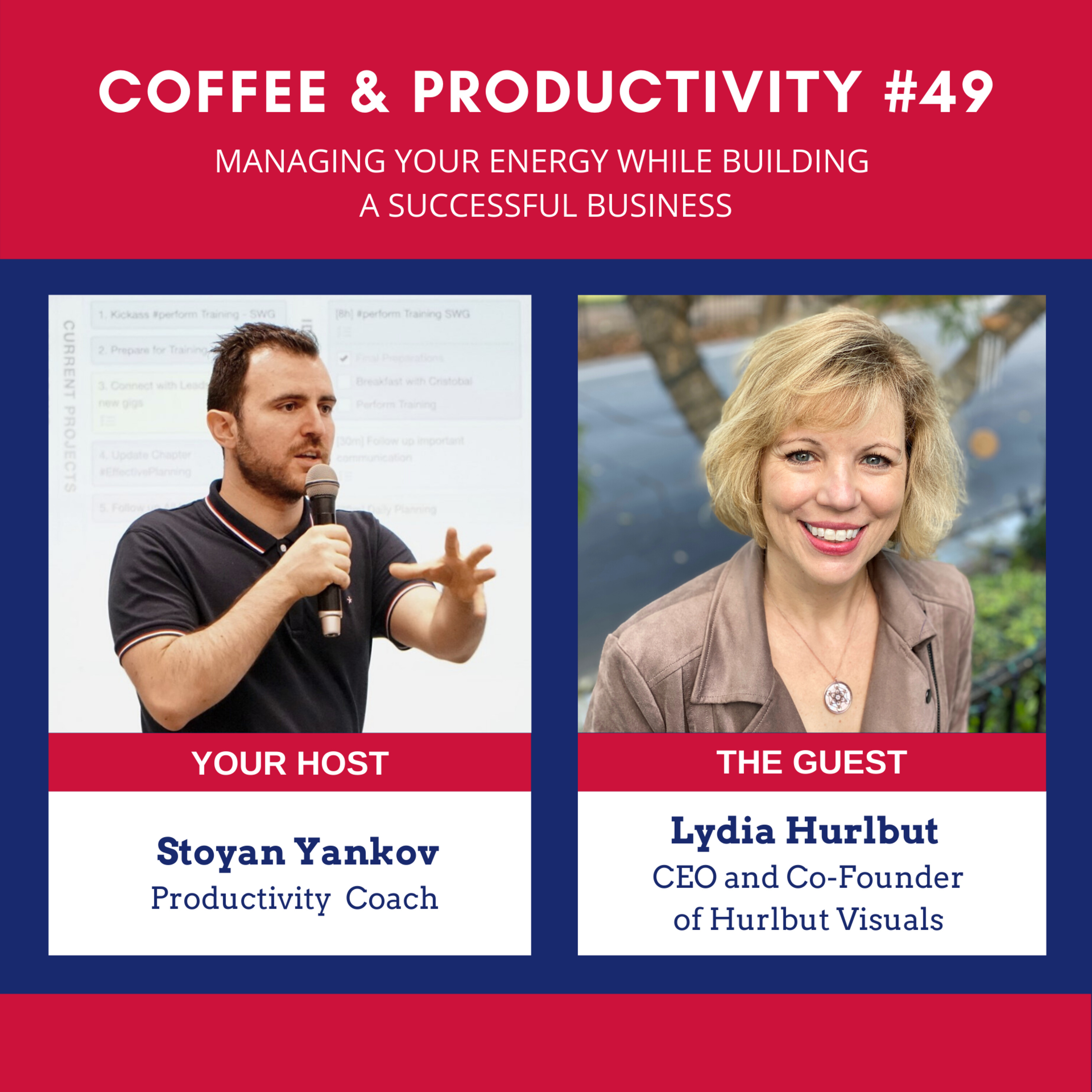 Managing your Energy while Building a Successful Business: Coffee & Productivity #49 with Lydia Hurlbut