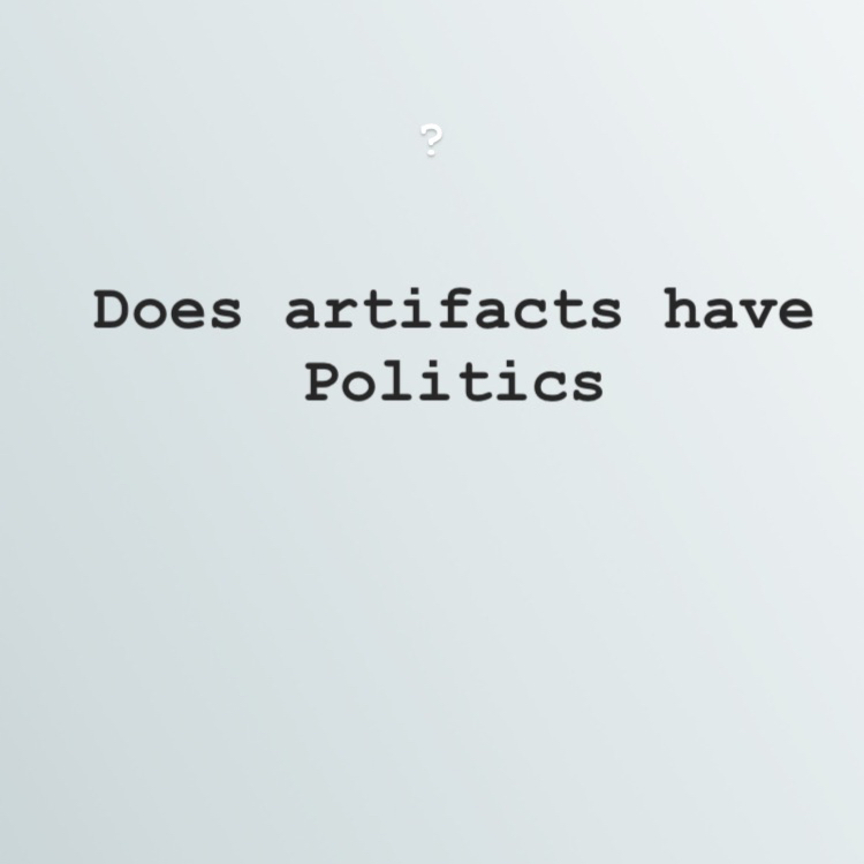 Does artifacts have Politics episode artwork