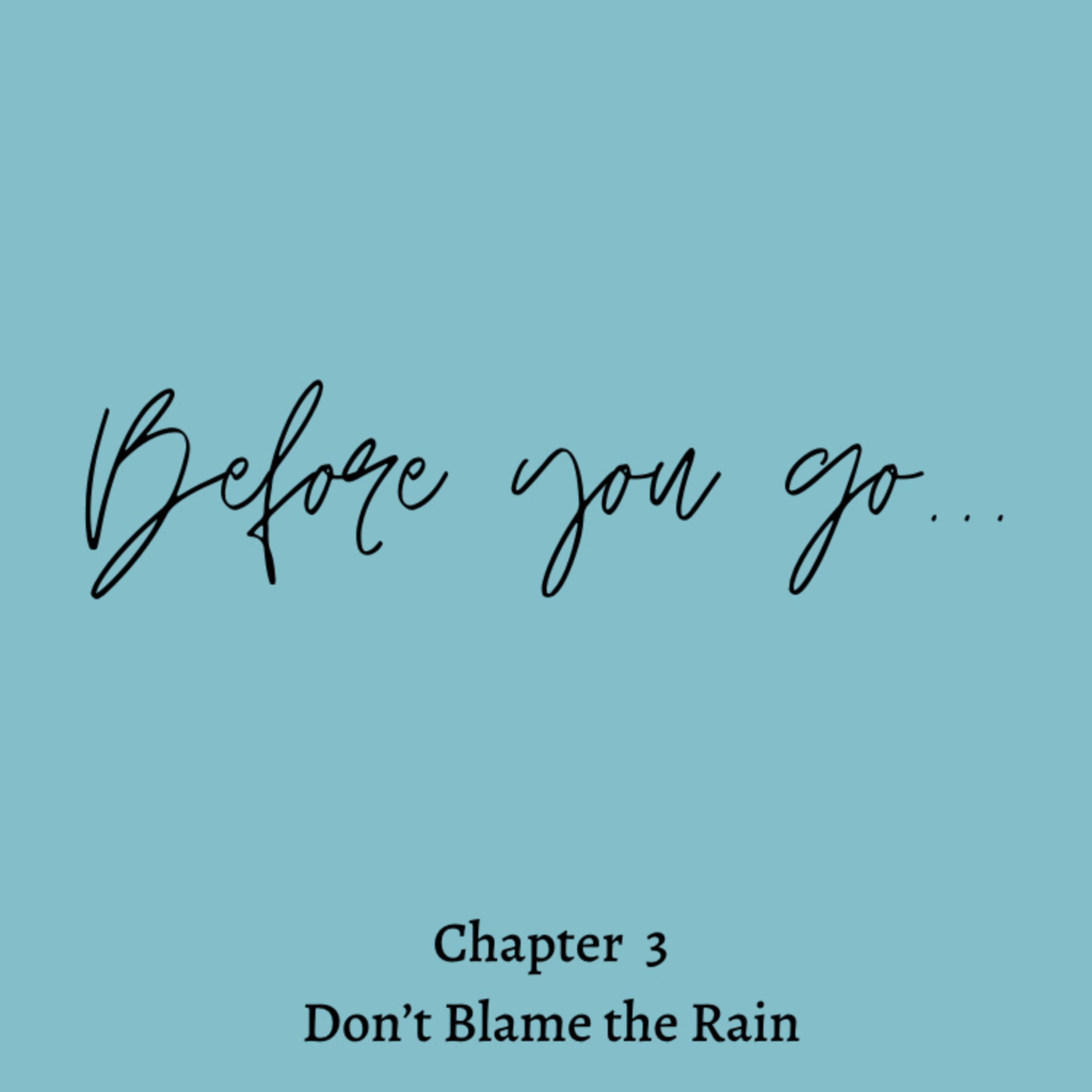 Chapter 3 - Don't Blame The Rain