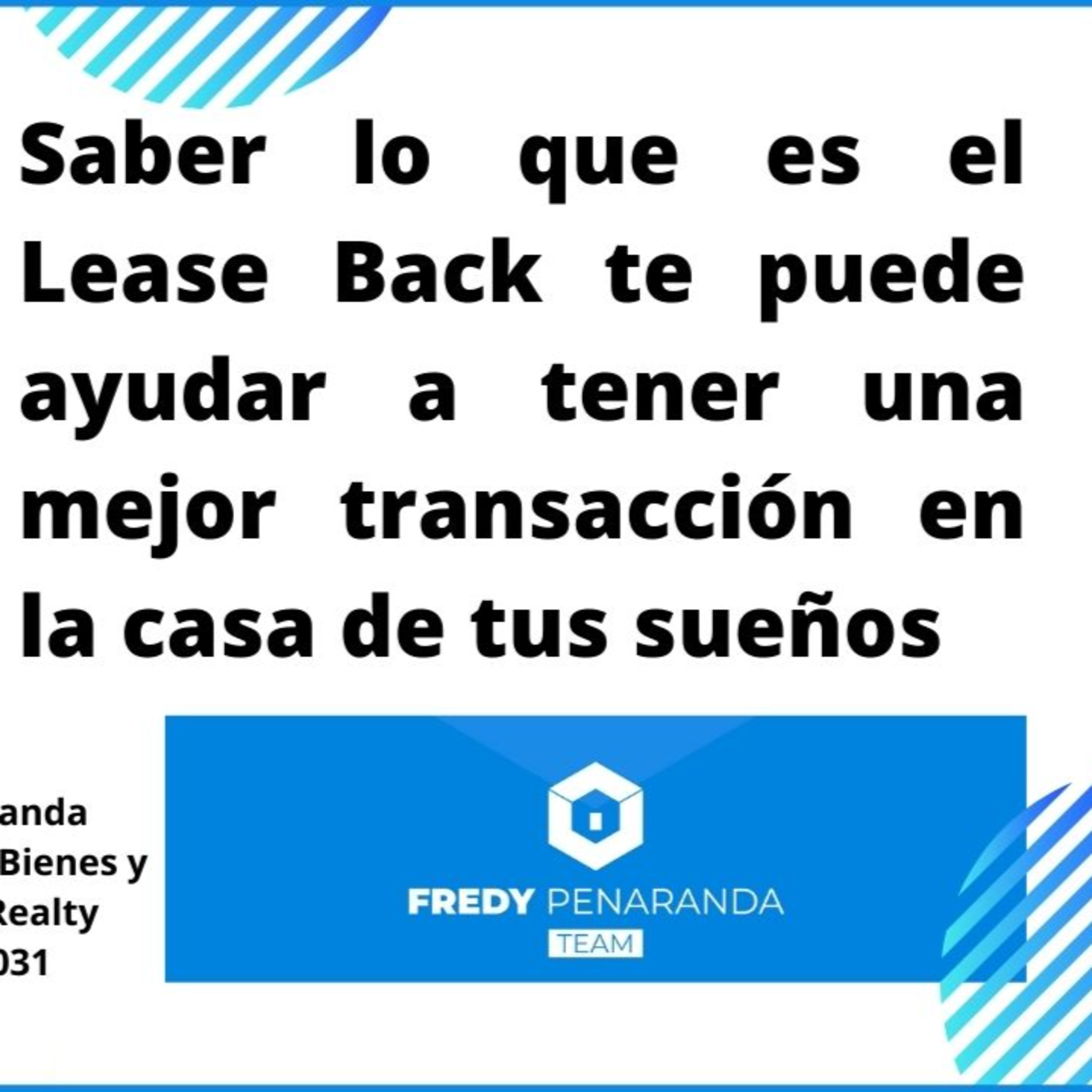 309.- Saber lo que es Lease Back te puede ayudar a tener una mejor transacción en la casa de tus sueños 🏡💫 episode artwork
