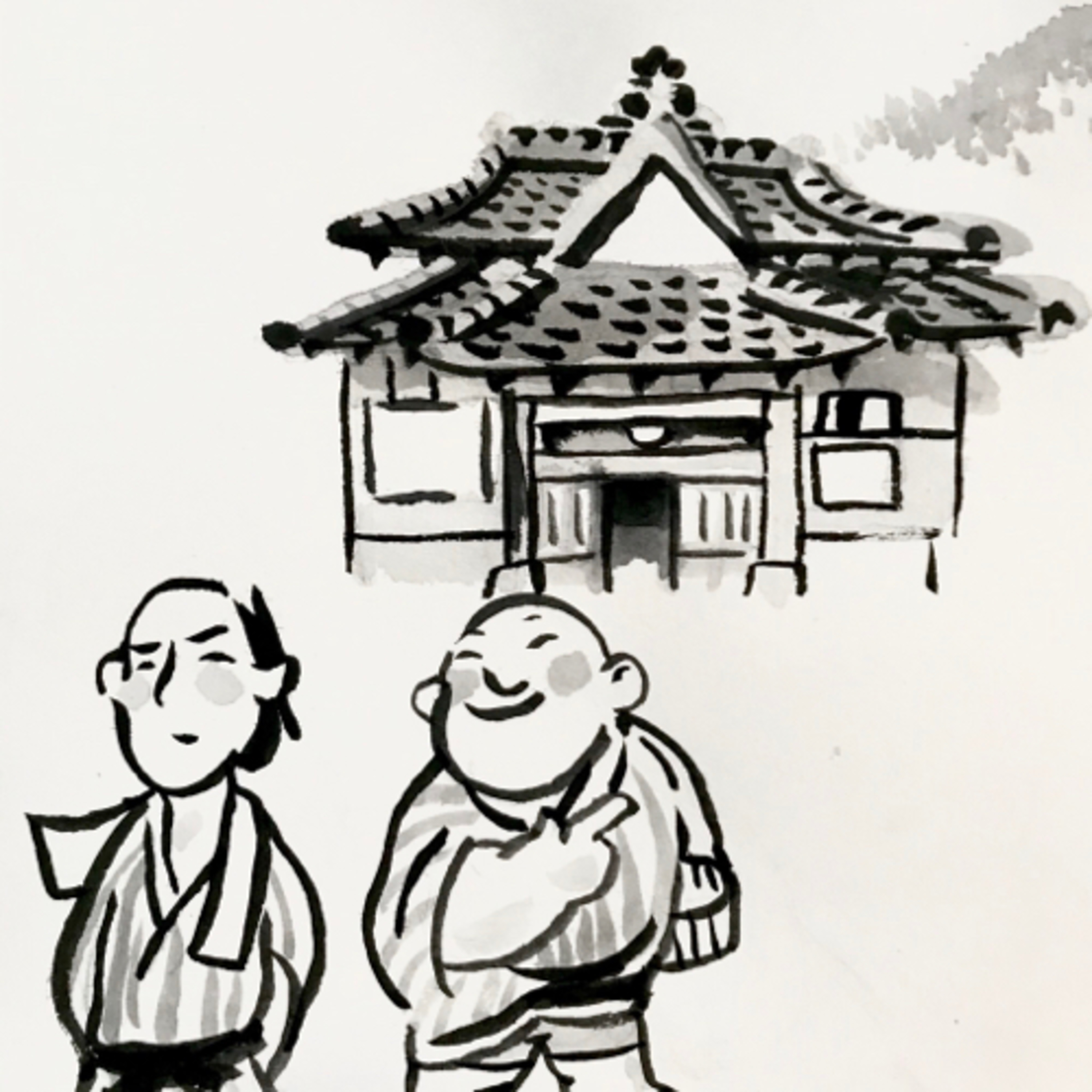水墨画で江戸時代にして墨絵(しめぇ駄洒落) episode artwork