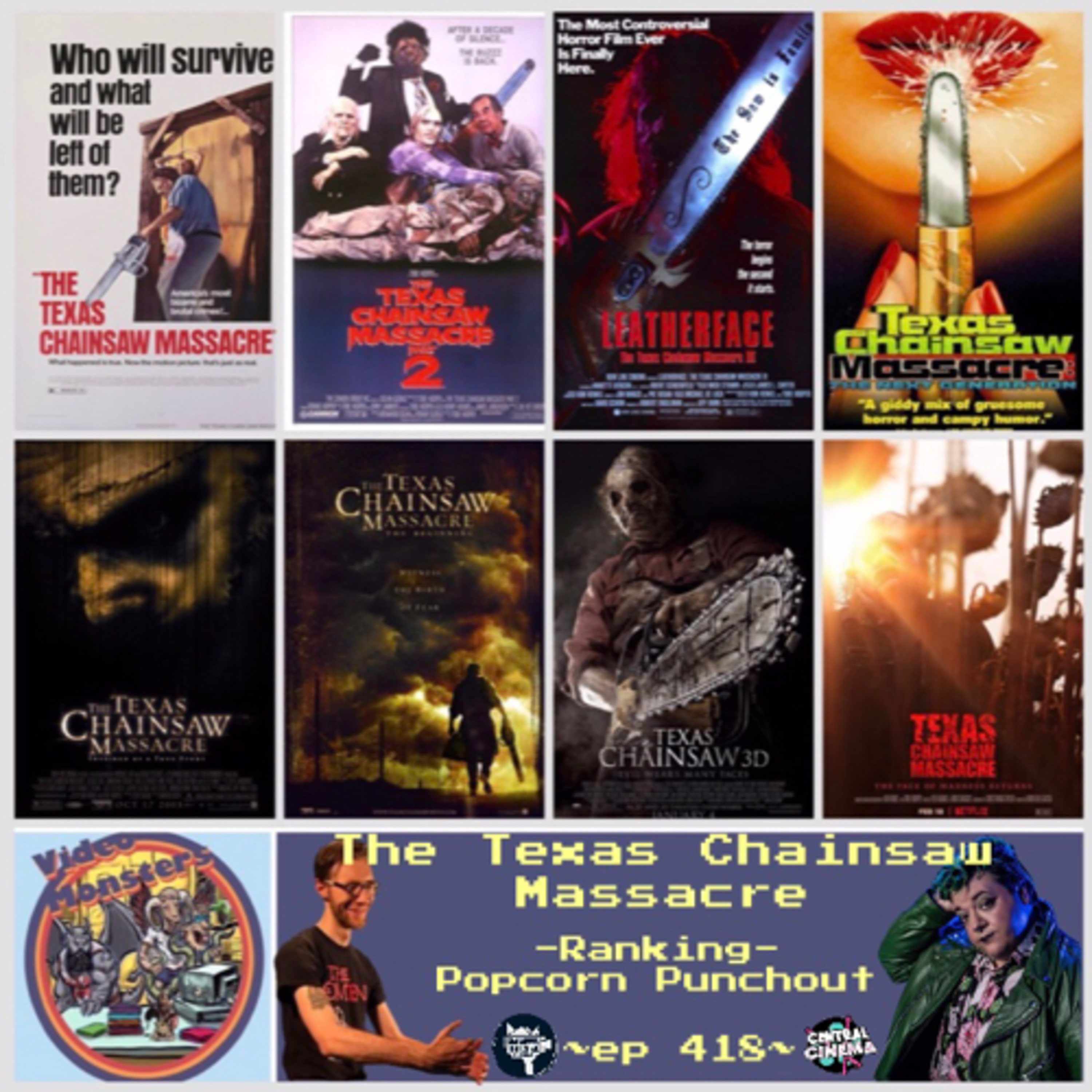 ep418: Texas Chainsaw Massacre - Ranking Popcorn Punchout - special guests Kyle Kuchta and Wolfe MacReady