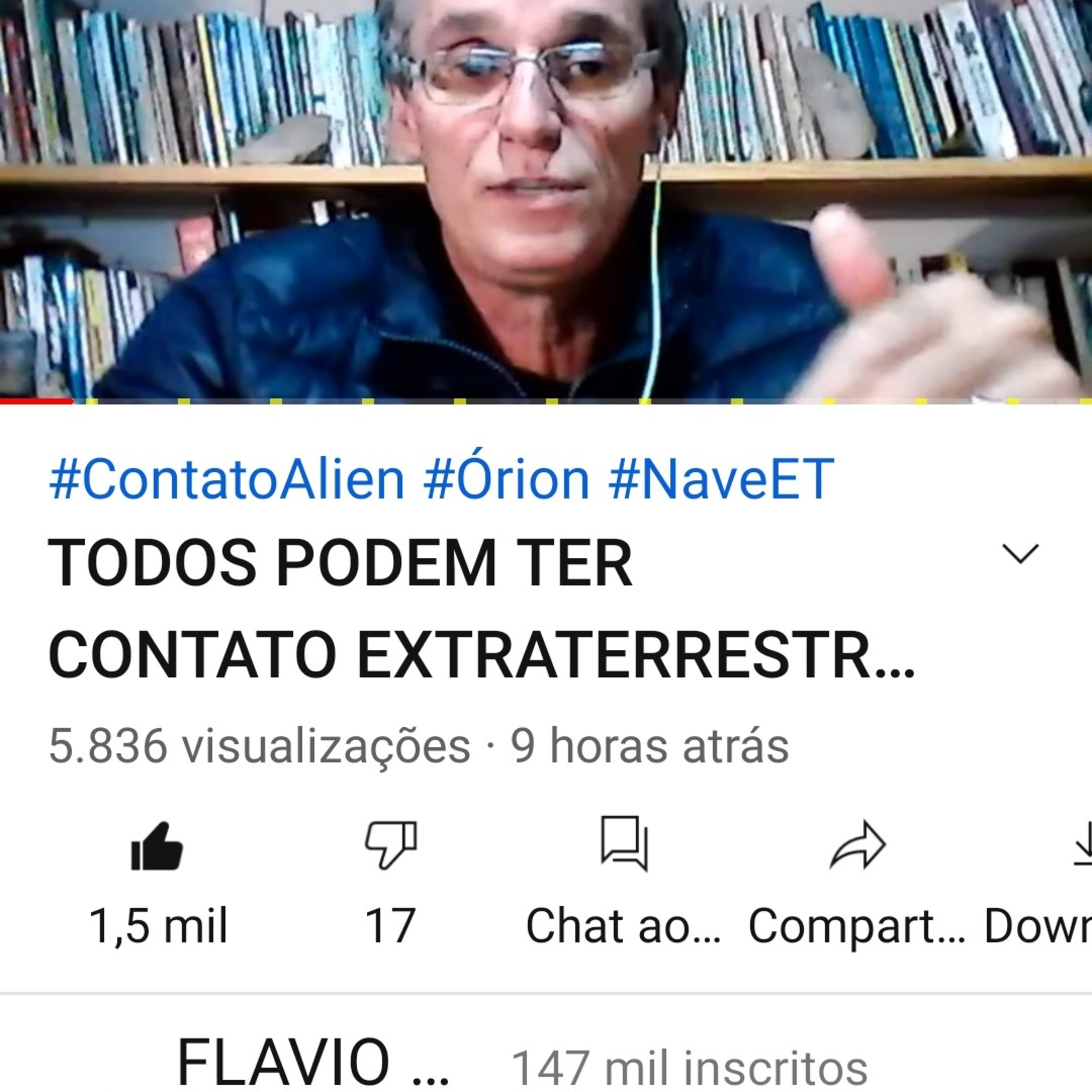 Todos podem ter contato Extraterrestre trecho live no canal Flávio Valle no You Tube. Continua lá. episode artwork