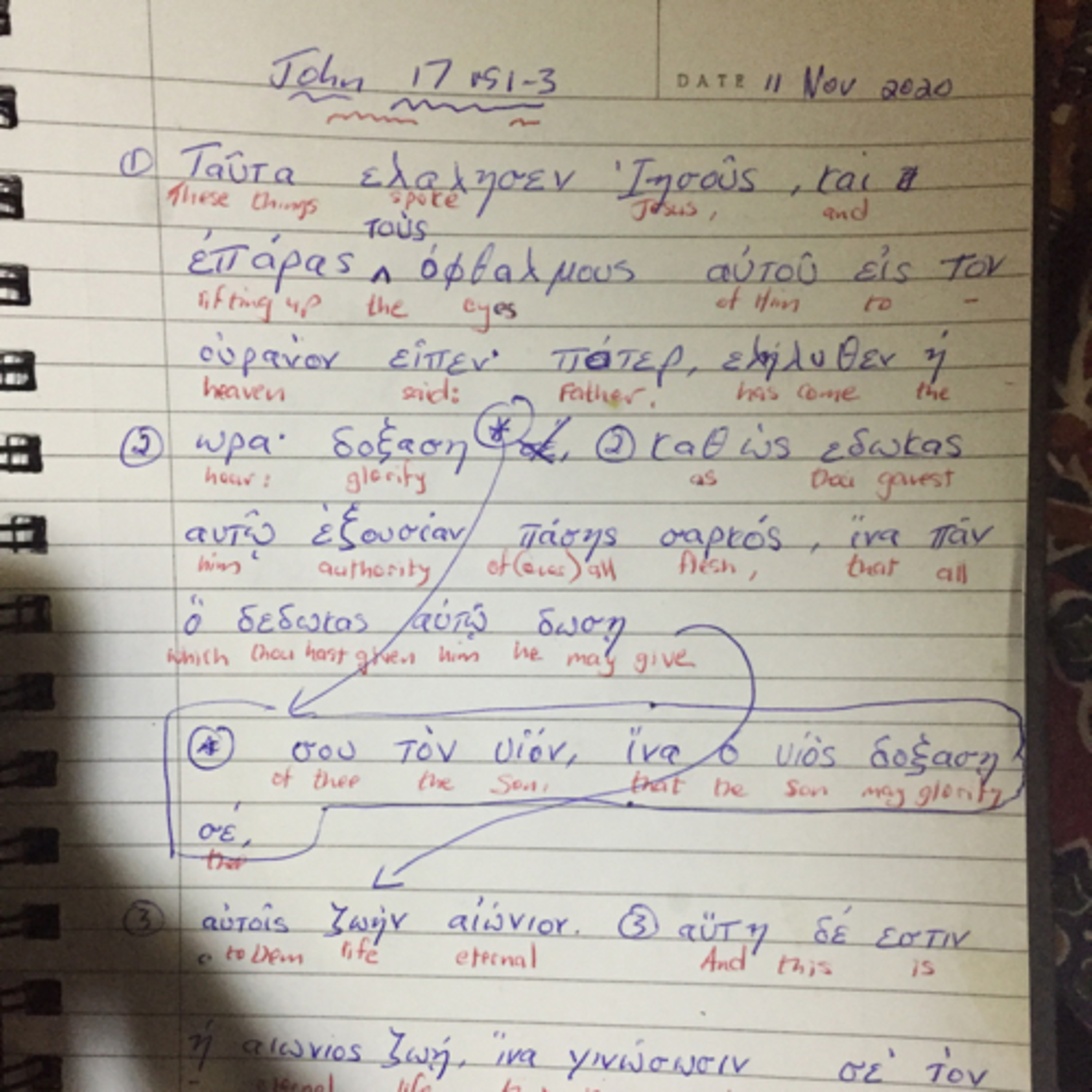 G-27. John 17:1-3. Greek /English reading practice