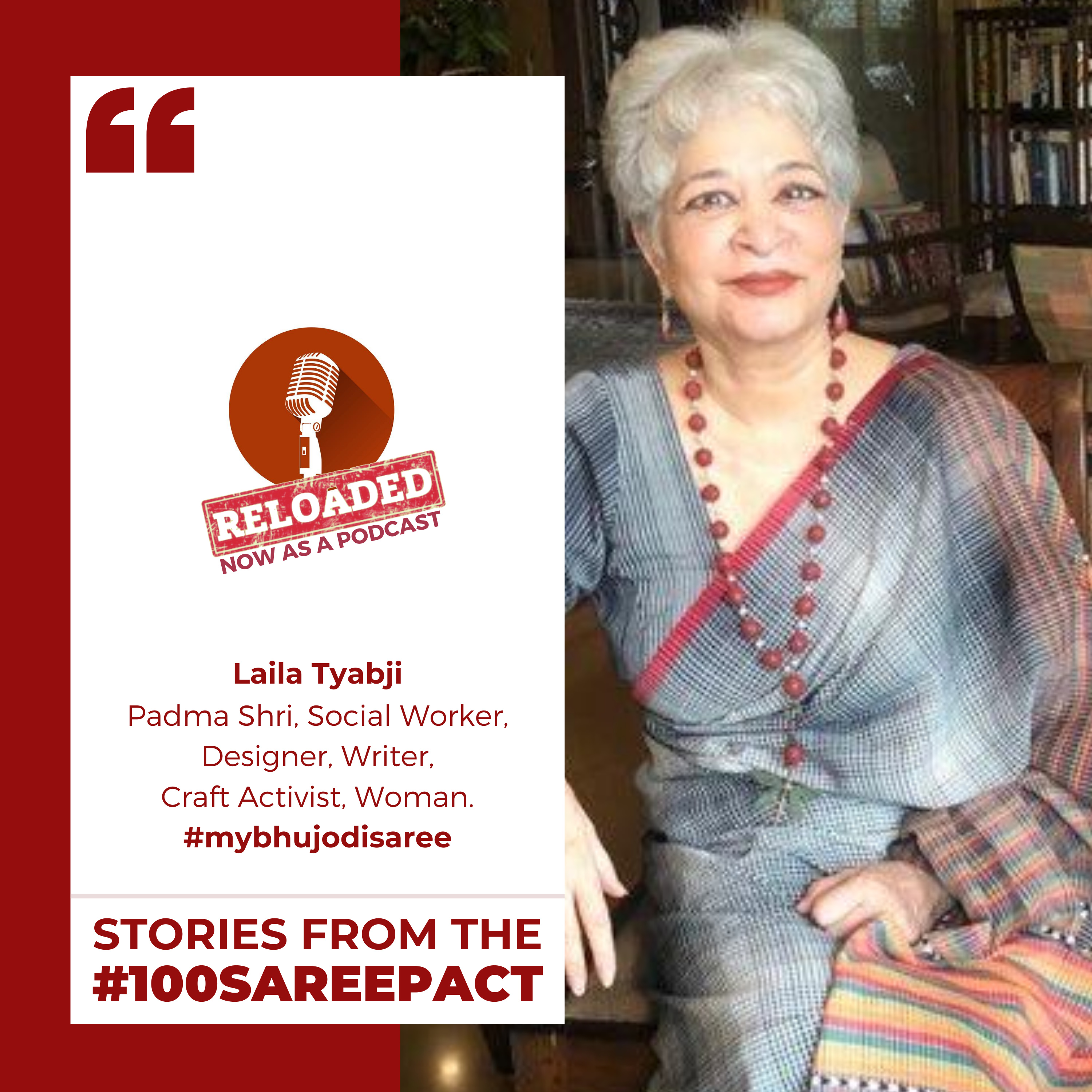 My Bhujodi Saree - Laila Tyabji | 100sareepact | Ep 06 episode artwork