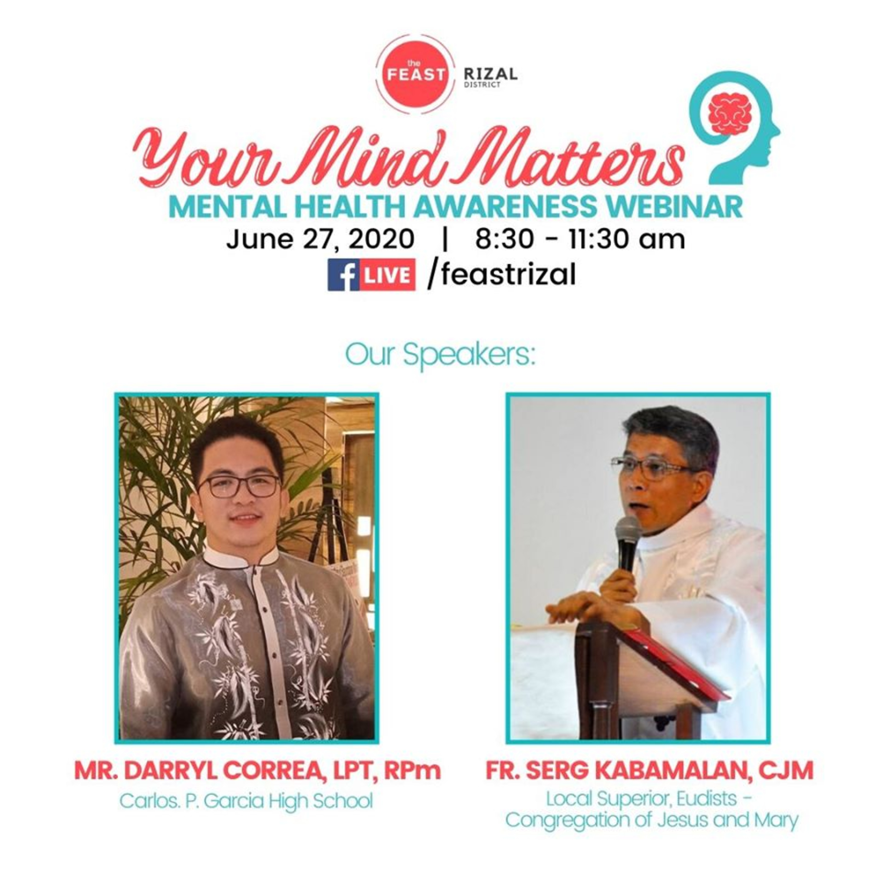 #YourMindMatters - Basics of Mental Health Awareness - Mr. Darryl Correa, LPT RPm episode artwork