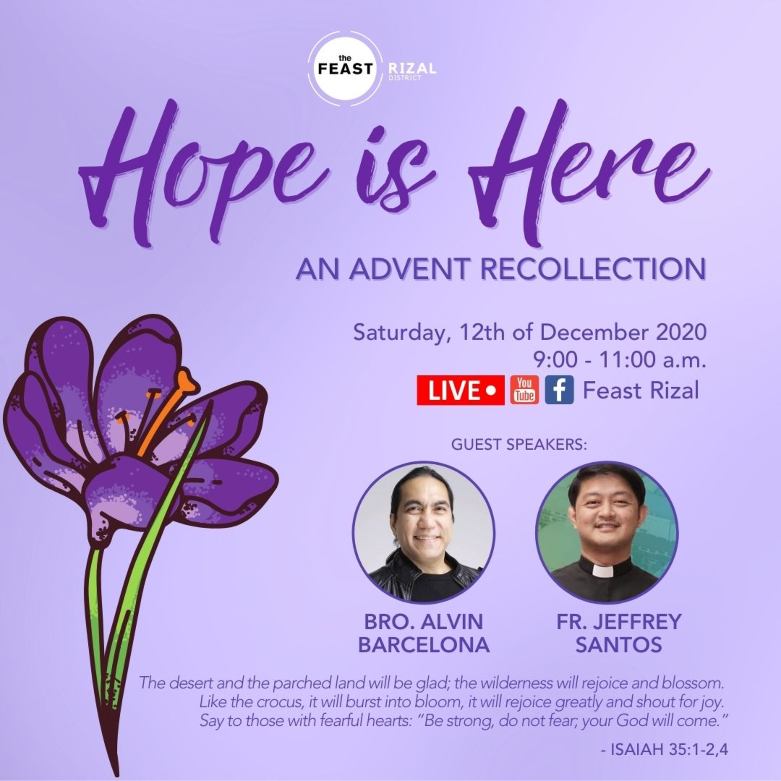 Hope is Here - The Feast Rizal District Online Advent Recollection - Bro. Alvin Barcelona episode artwork