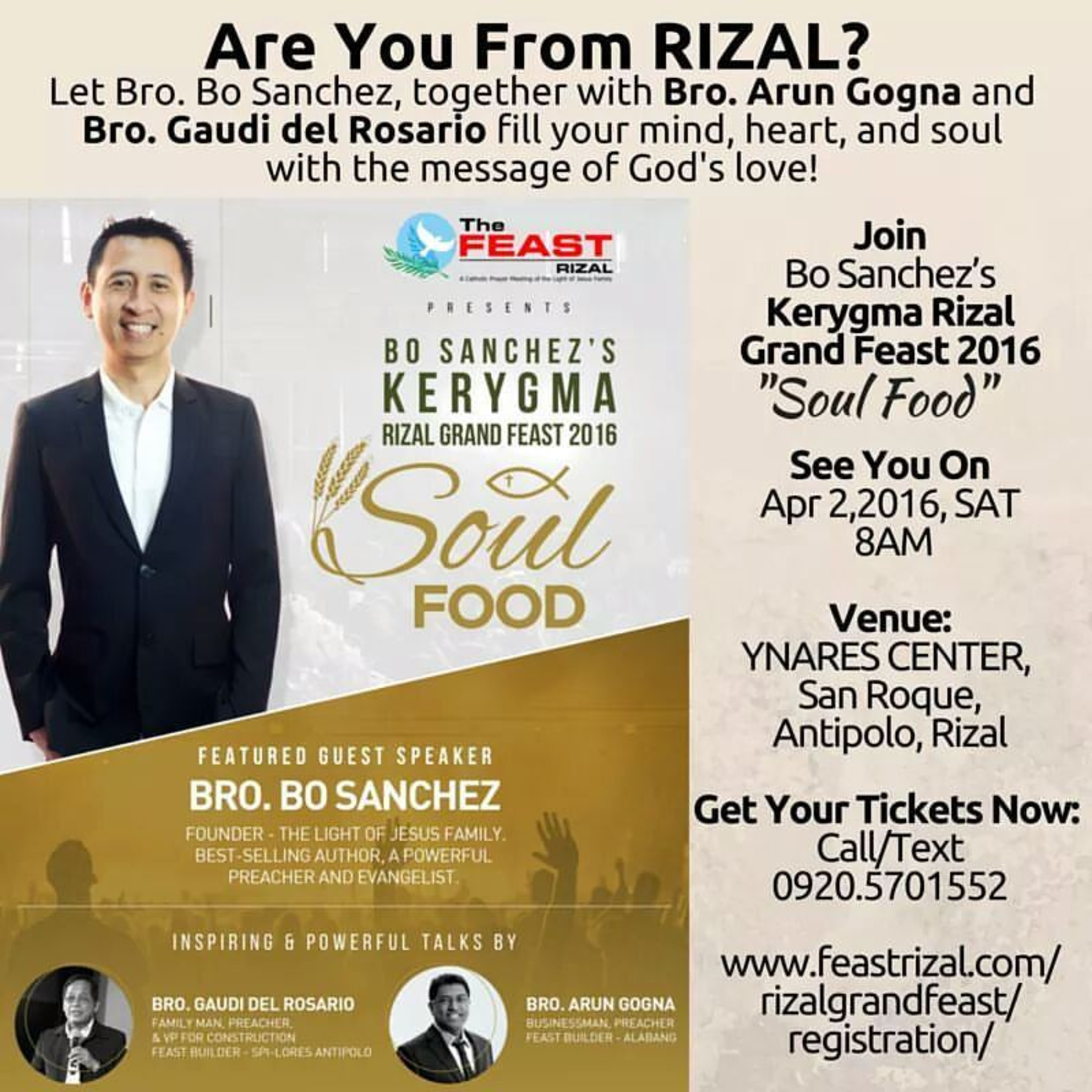 #FeastRizalThrowbacks - Rizal Grand Feast 2016 - Bro. Arun Gogna episode artwork