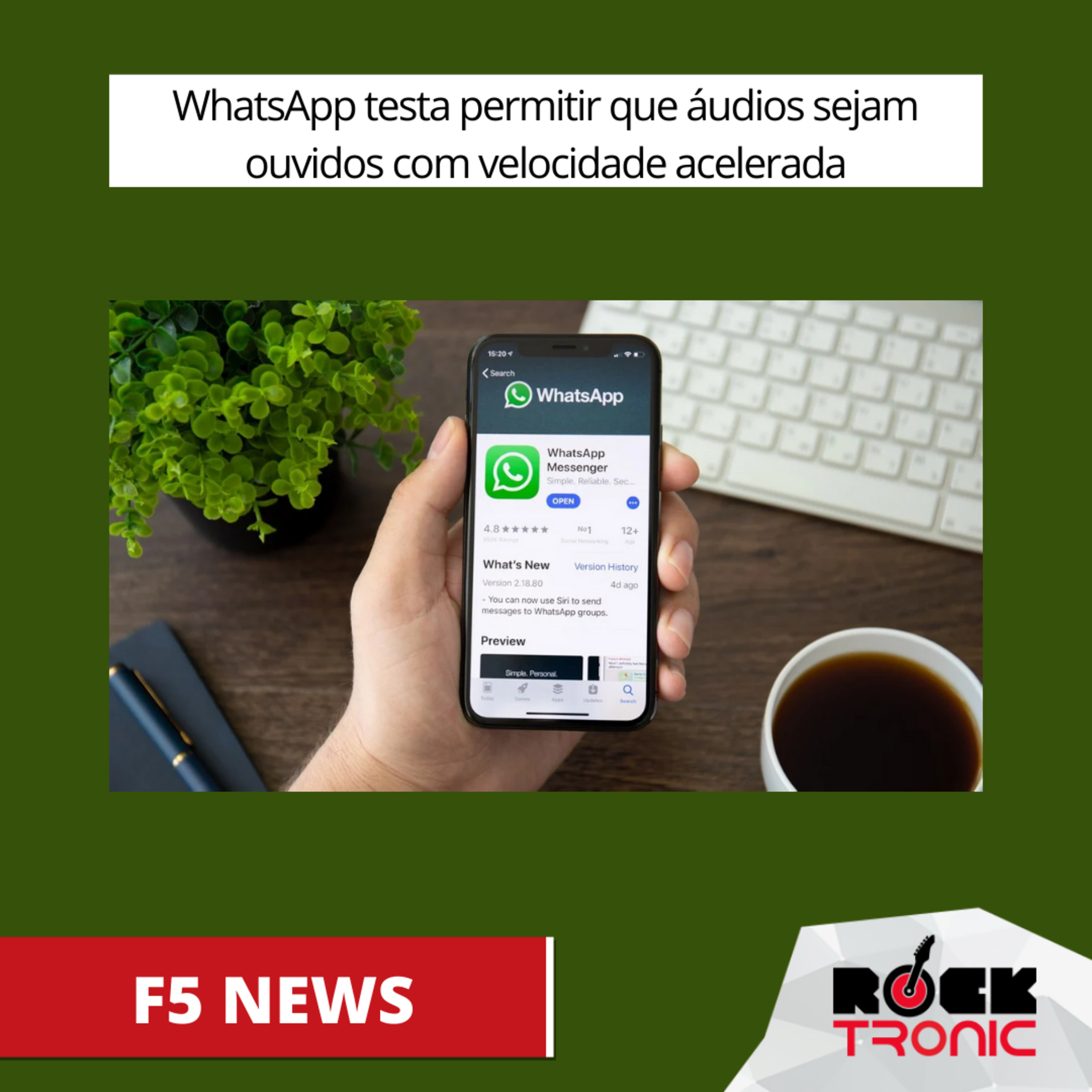 WhatsApp testa permitir que áudios sejam ouvidos com velocidade acelerada episode artwork