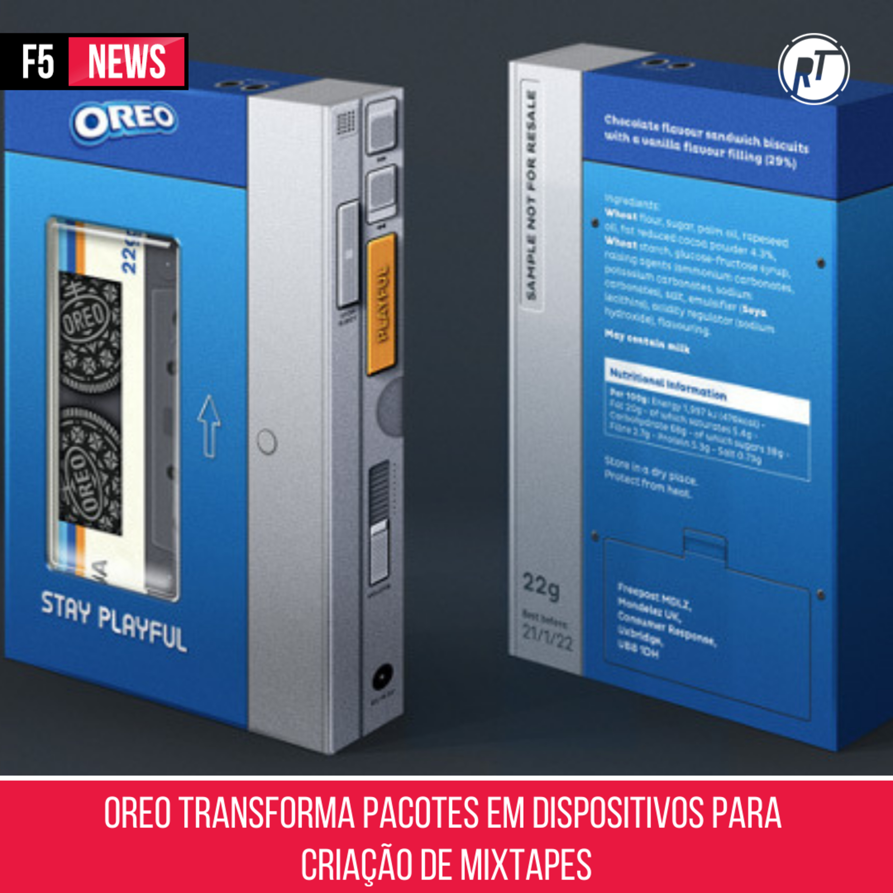 Oreo transforma pacotes em dispositivos para criação de mixtapes