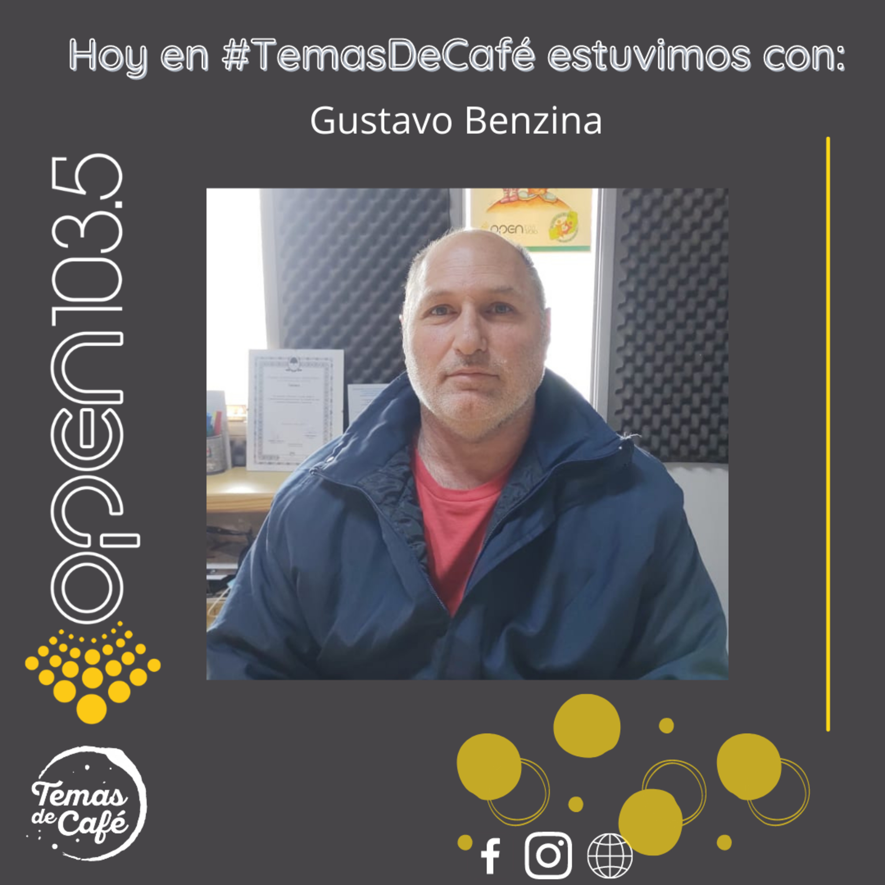 Gustavo Benzina estuvo con nosotros en #TemasDeCafé episode artwork