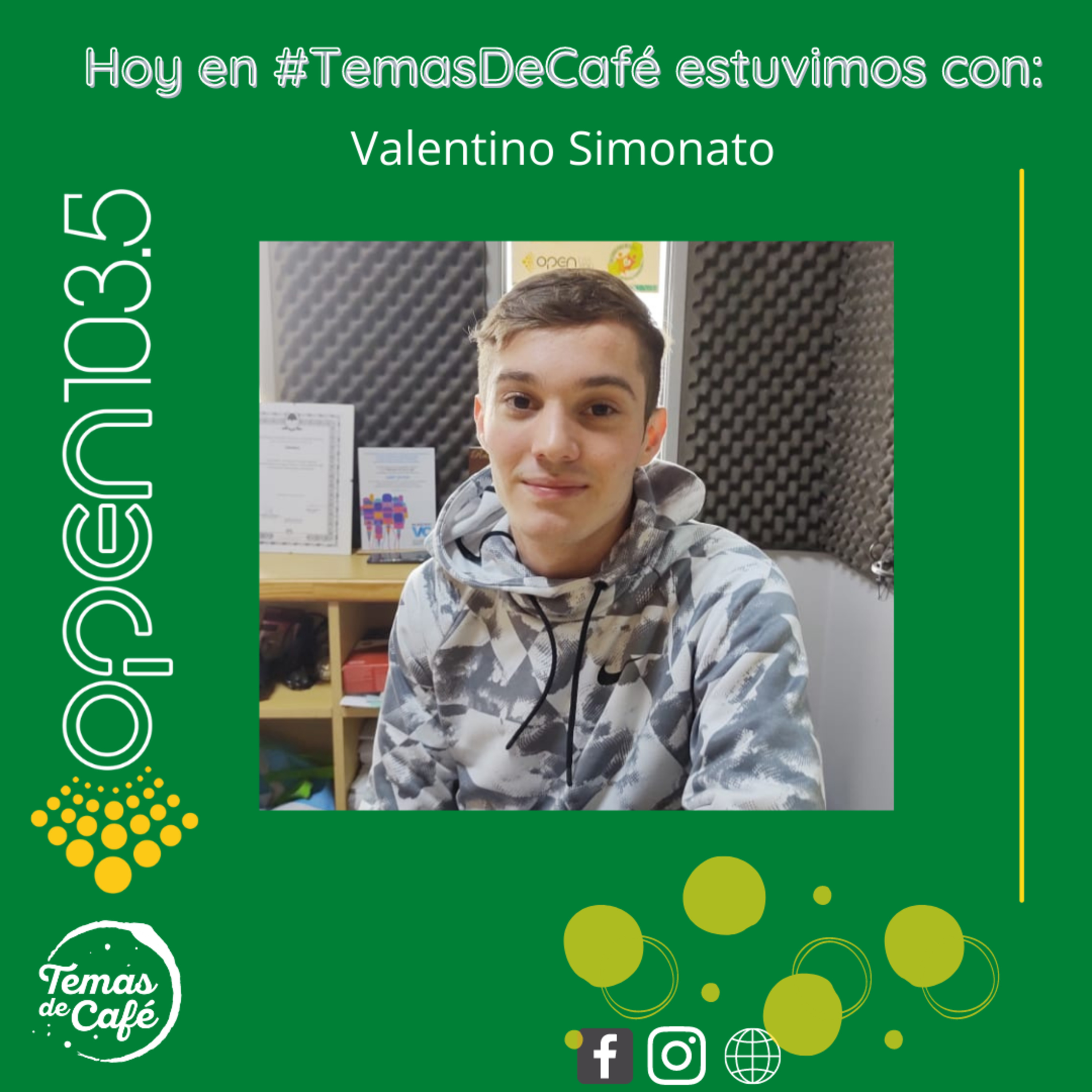 Valentino Simonato con su columna de actualidad en #TemasDeCafe. episode artwork