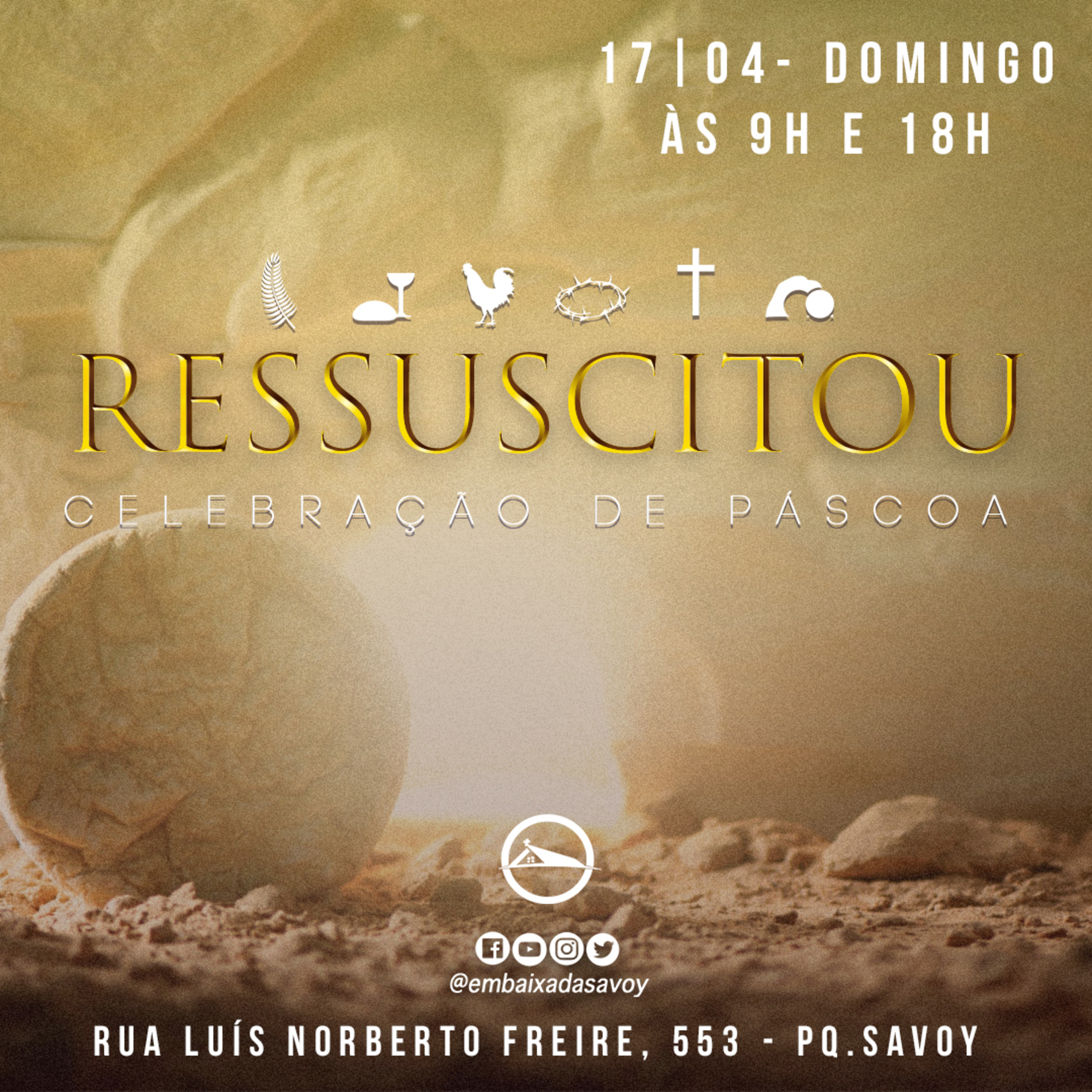 Especial de Páscoa, 17_04 - Ressuscitou celebração de páscoa - Pr. Anderson Merluzzi episode artwork