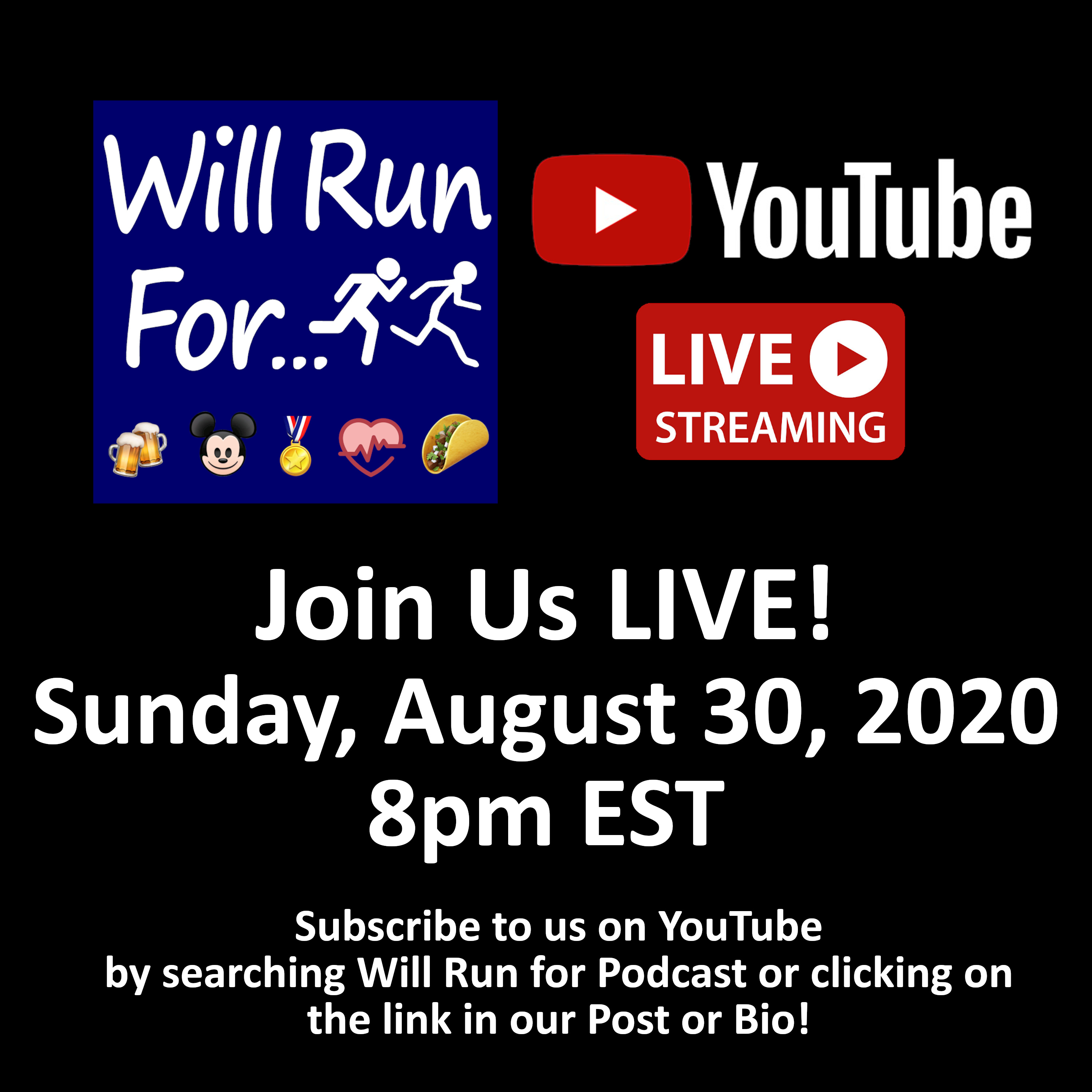 Will Run For... Live! July, 2020