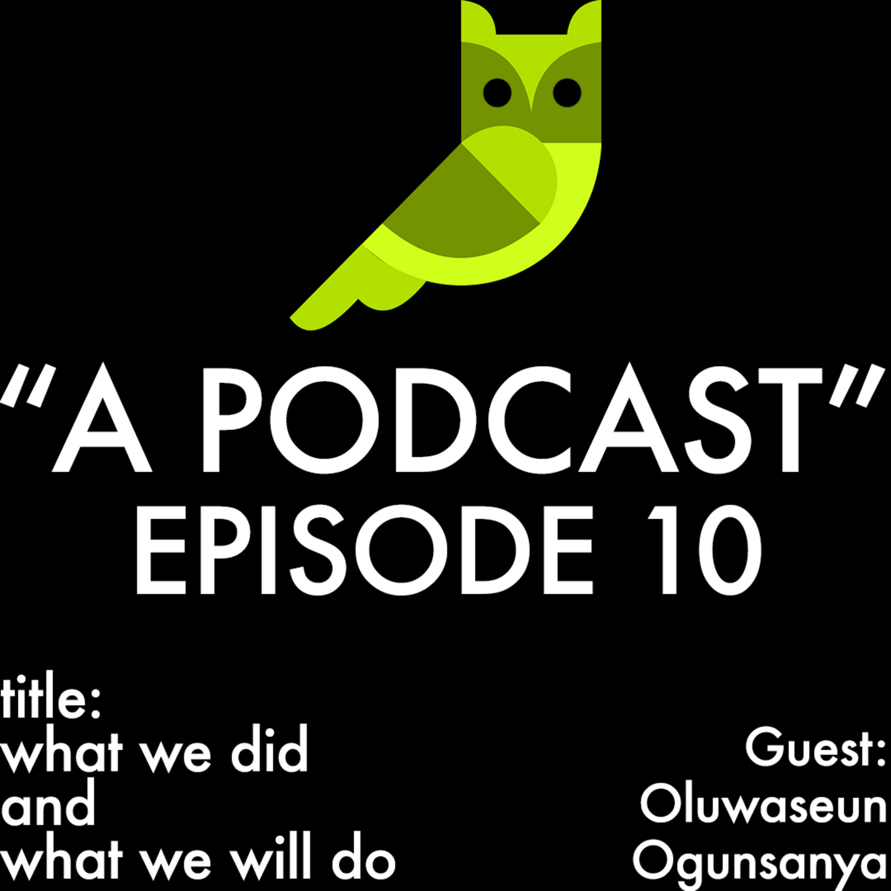 Episode 10: What we did + What we'll do w/ Oluwaseun Ogunsanya episode artwork