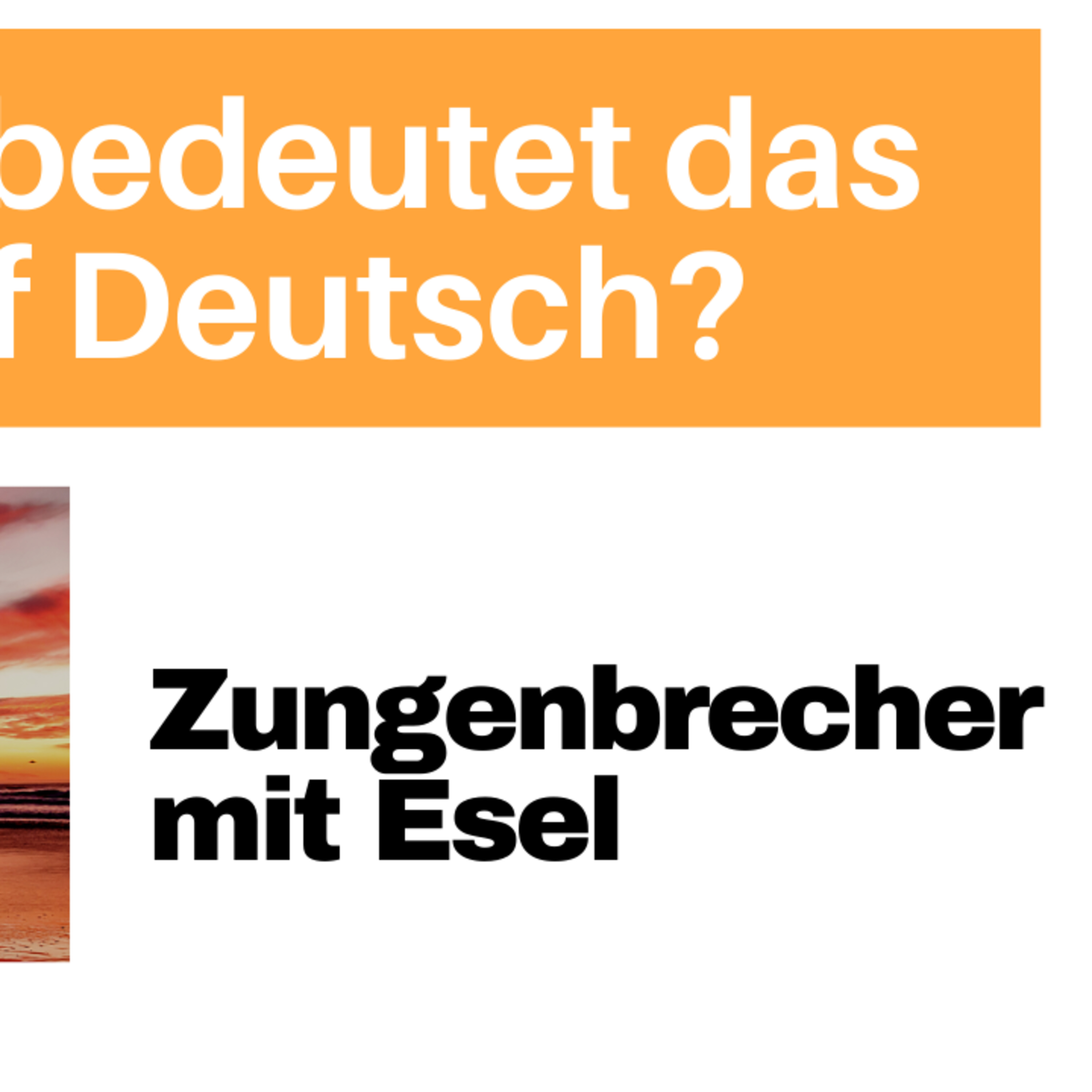 "Esel essen Nesseln gern" Zungenbrecher: Was bedeutet das auf DEUTSCH? Alltagsdeutsch einfach lernen episode artwork