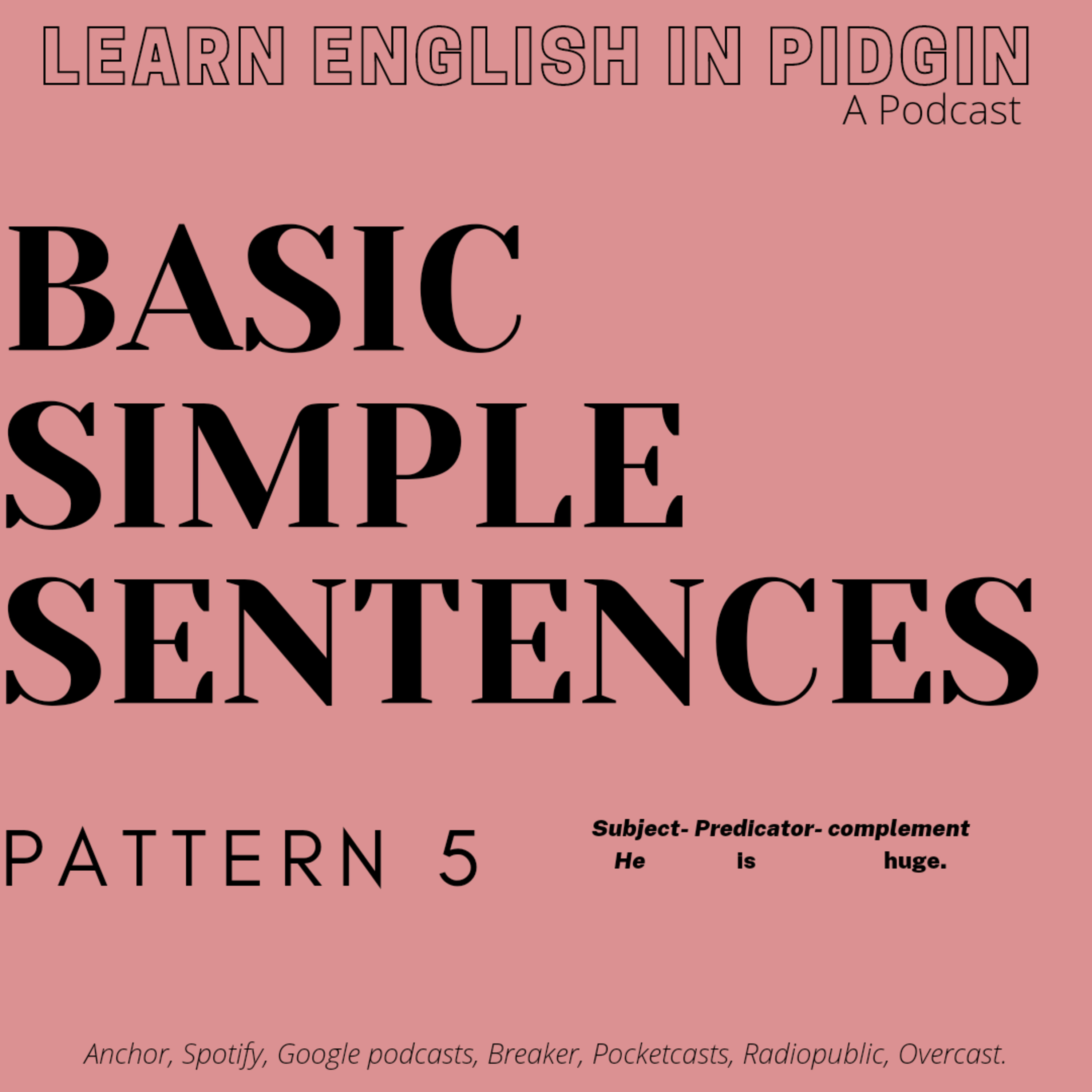 BASIC SIMPLE SENTENCES PATTERN 5