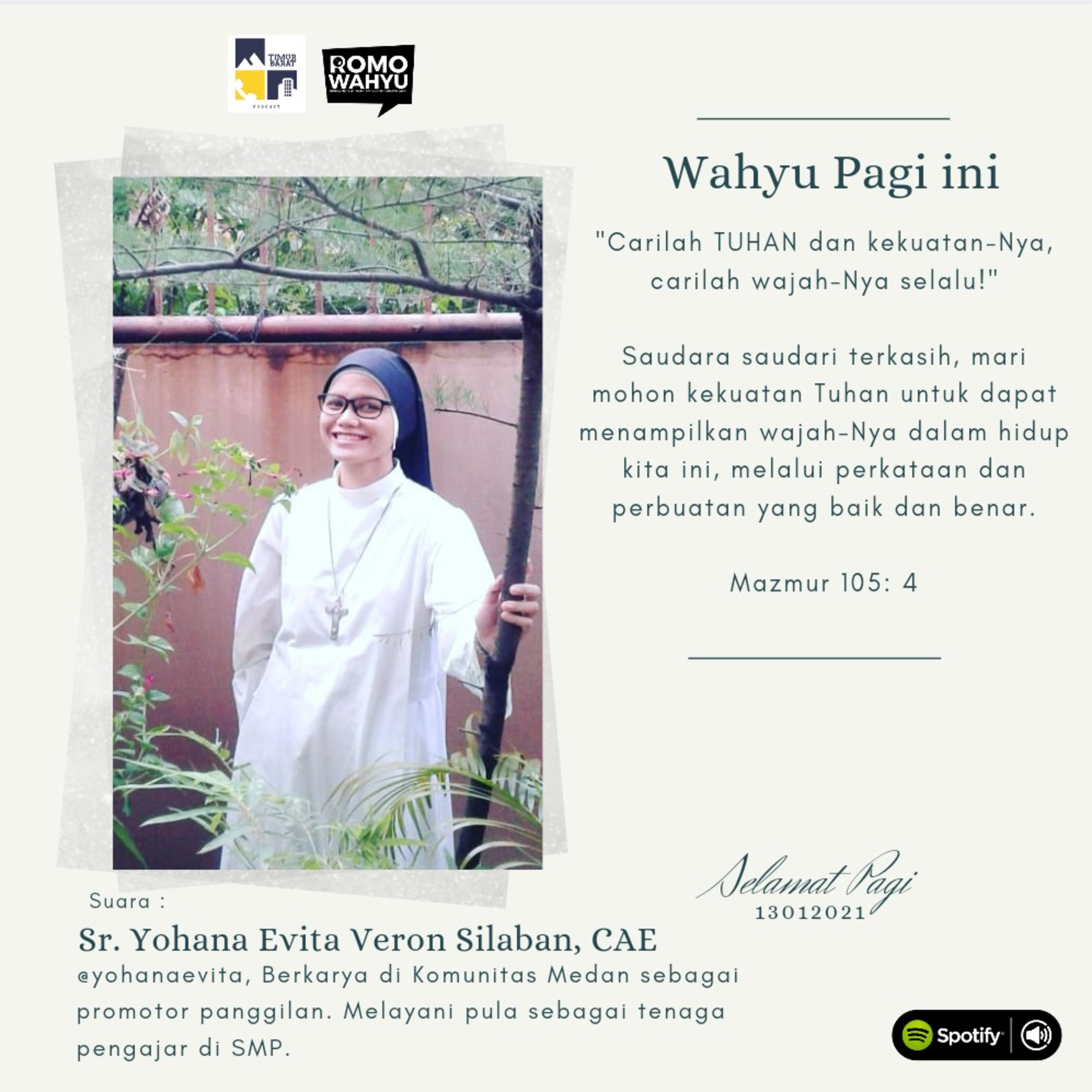Wahyu Pagi ini - 13012021 with Suster Yohana Evita Veron Silaban, CAE episode artwork
