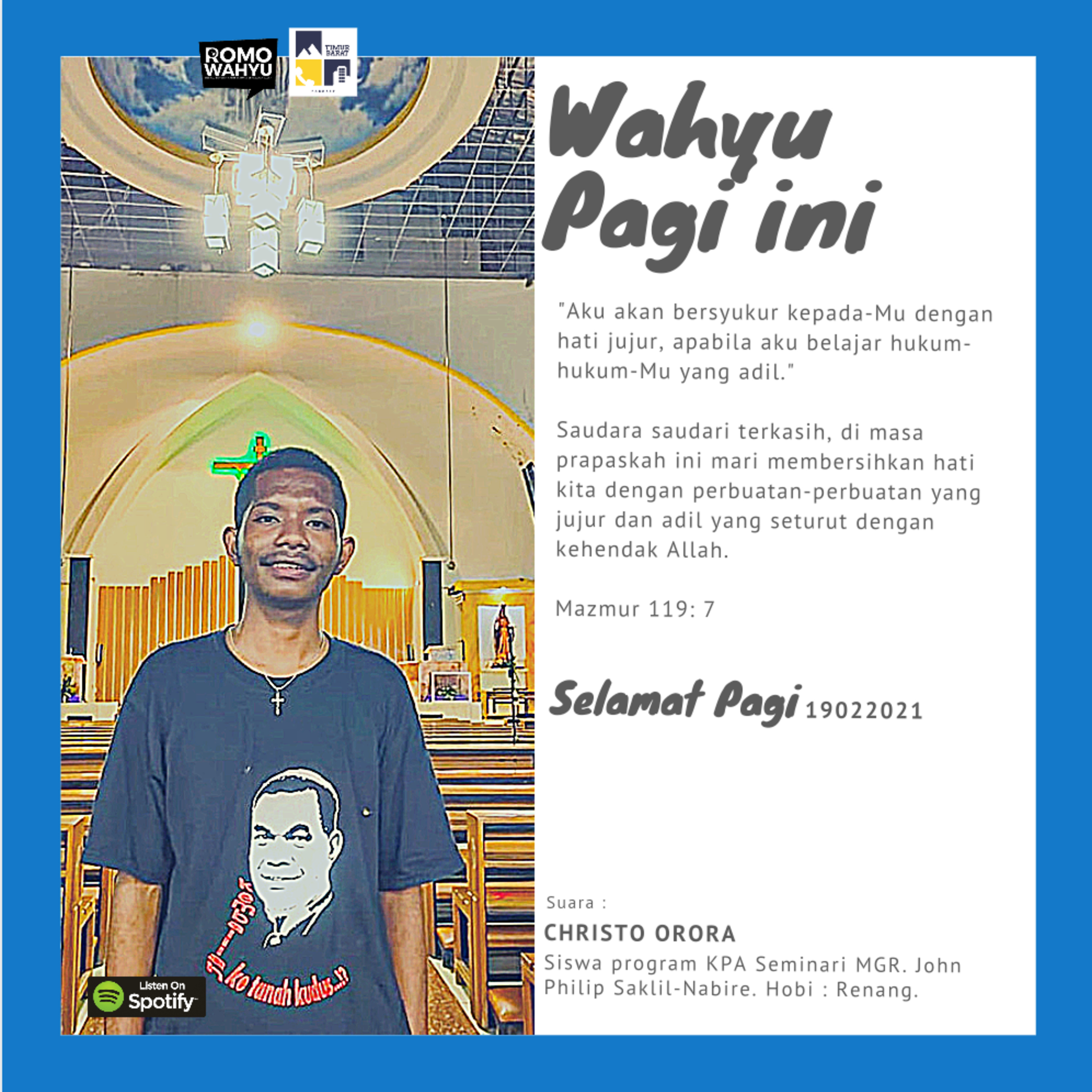 Wahyu Pagi ini - 27022021 with Christo Orora episode artwork