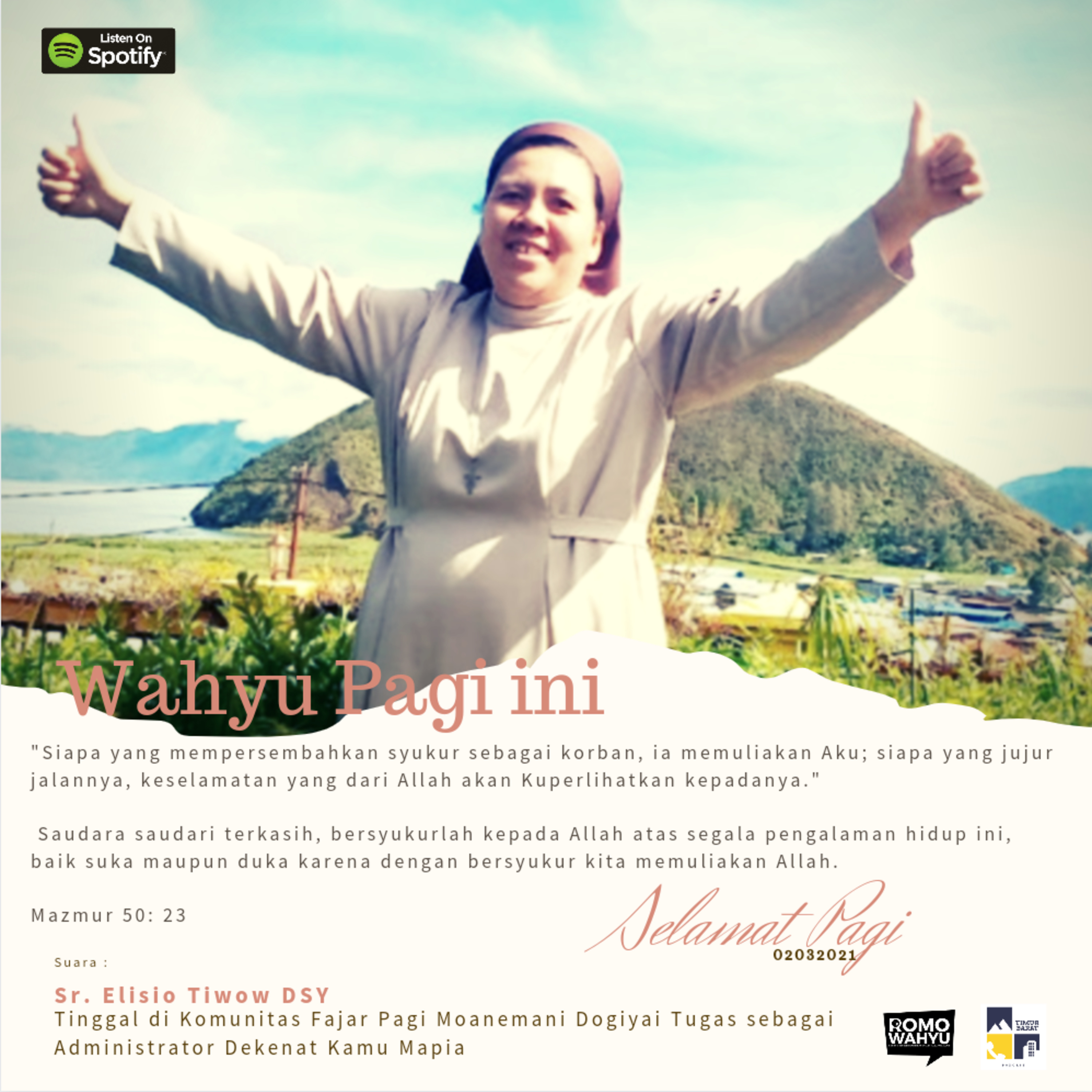 Wahyu Pagi ini - 02032021 with Sr. Elisio Tiwow DSY episode artwork