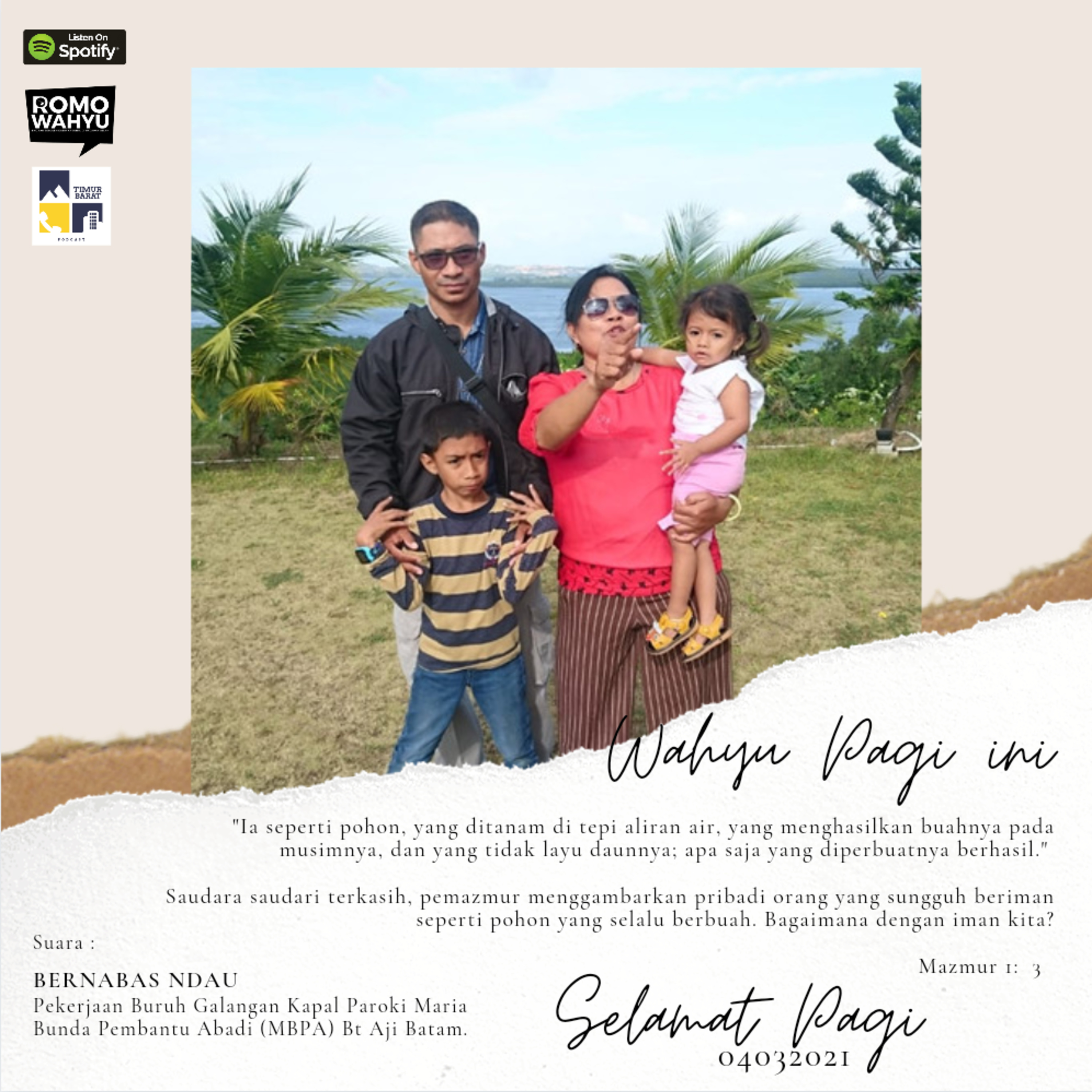 Wahyu Pagi ini - 04032021 with Bernabas Ndau episode artwork