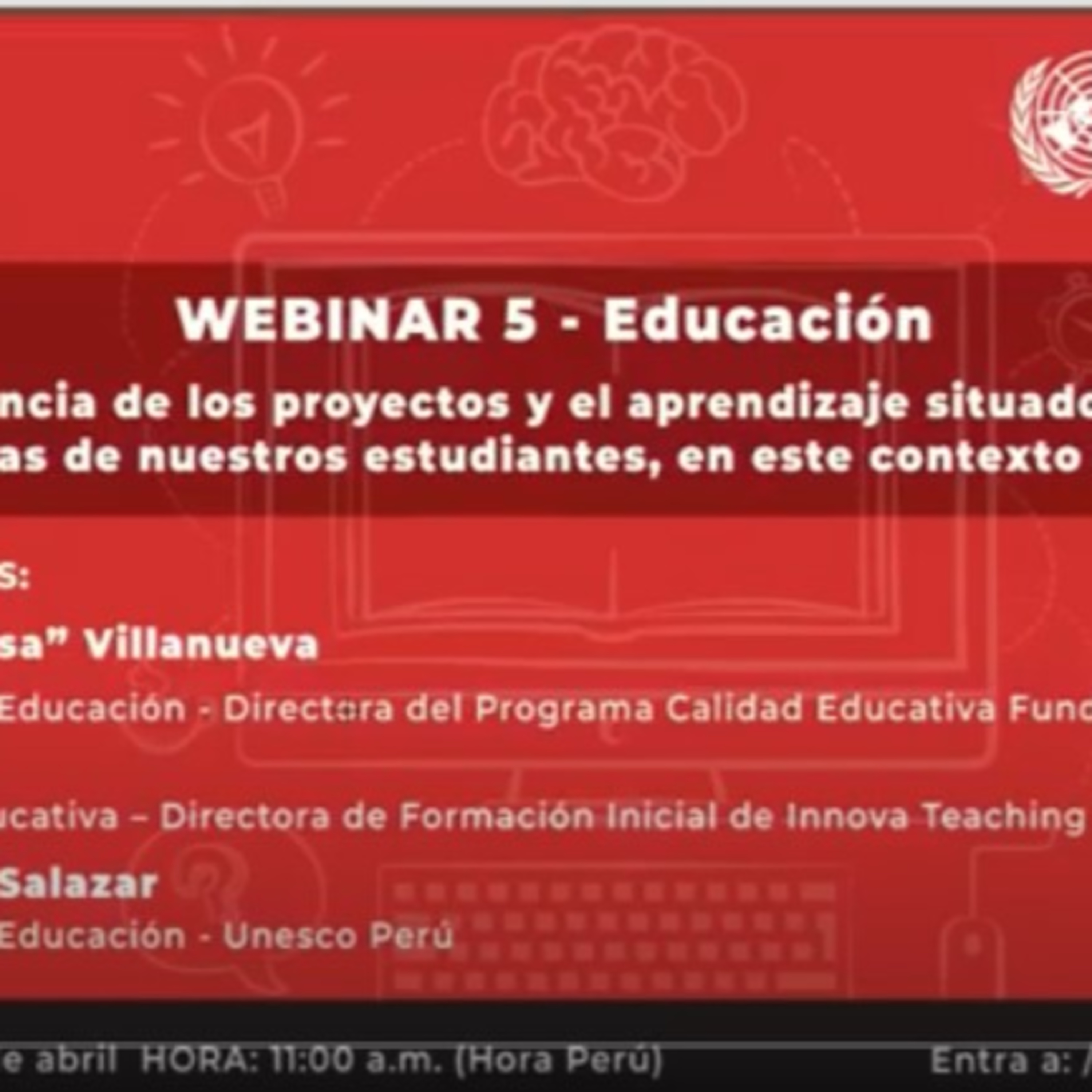 Webinar 5: Pertinencia de los proyectos y el aprendizaje situado para el desarrollo de competencias de estudiantes episode artwork