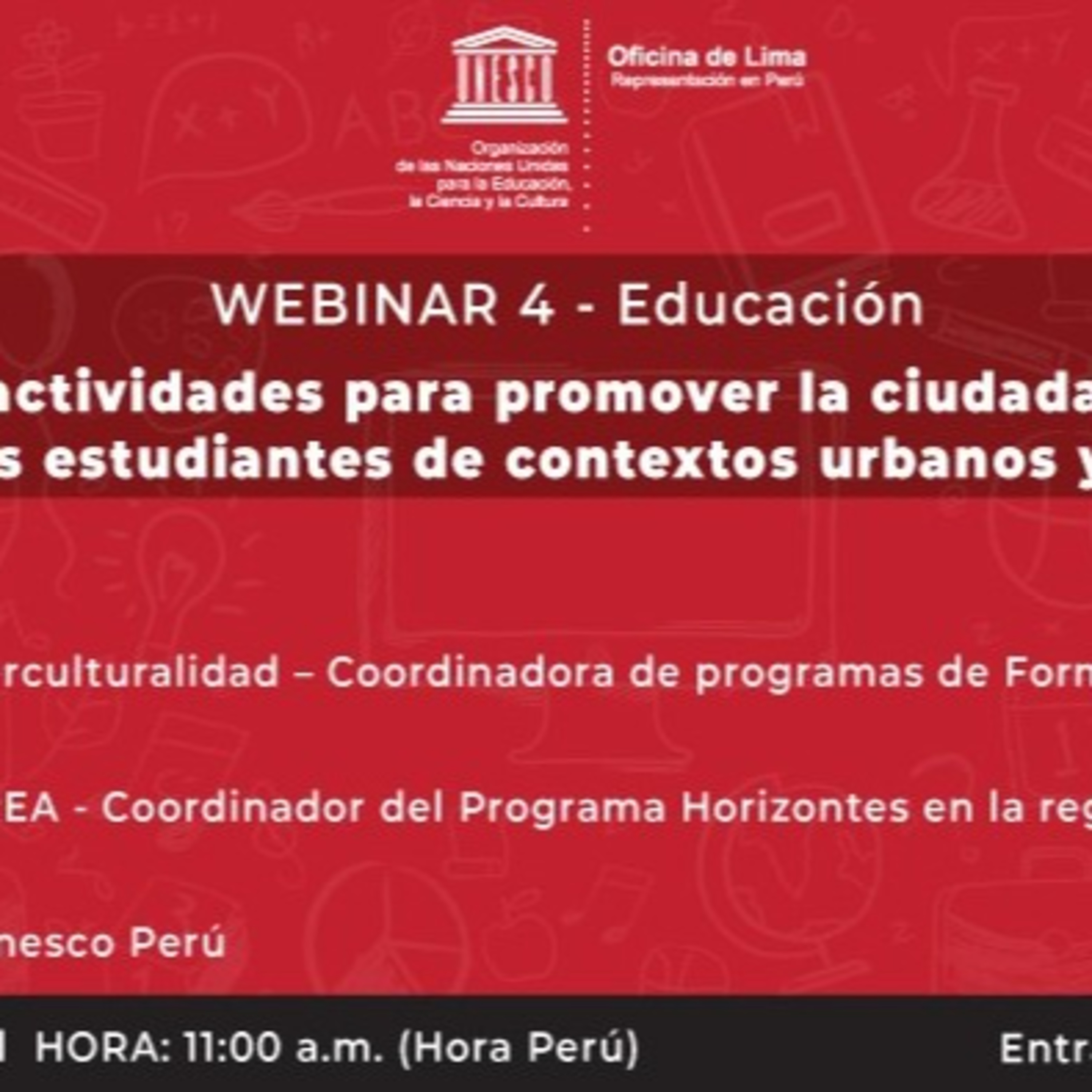 Webinar 4: Acciones y propuestas para desarrollar actividades de protección y ciudadanía en las escuelas episode artwork